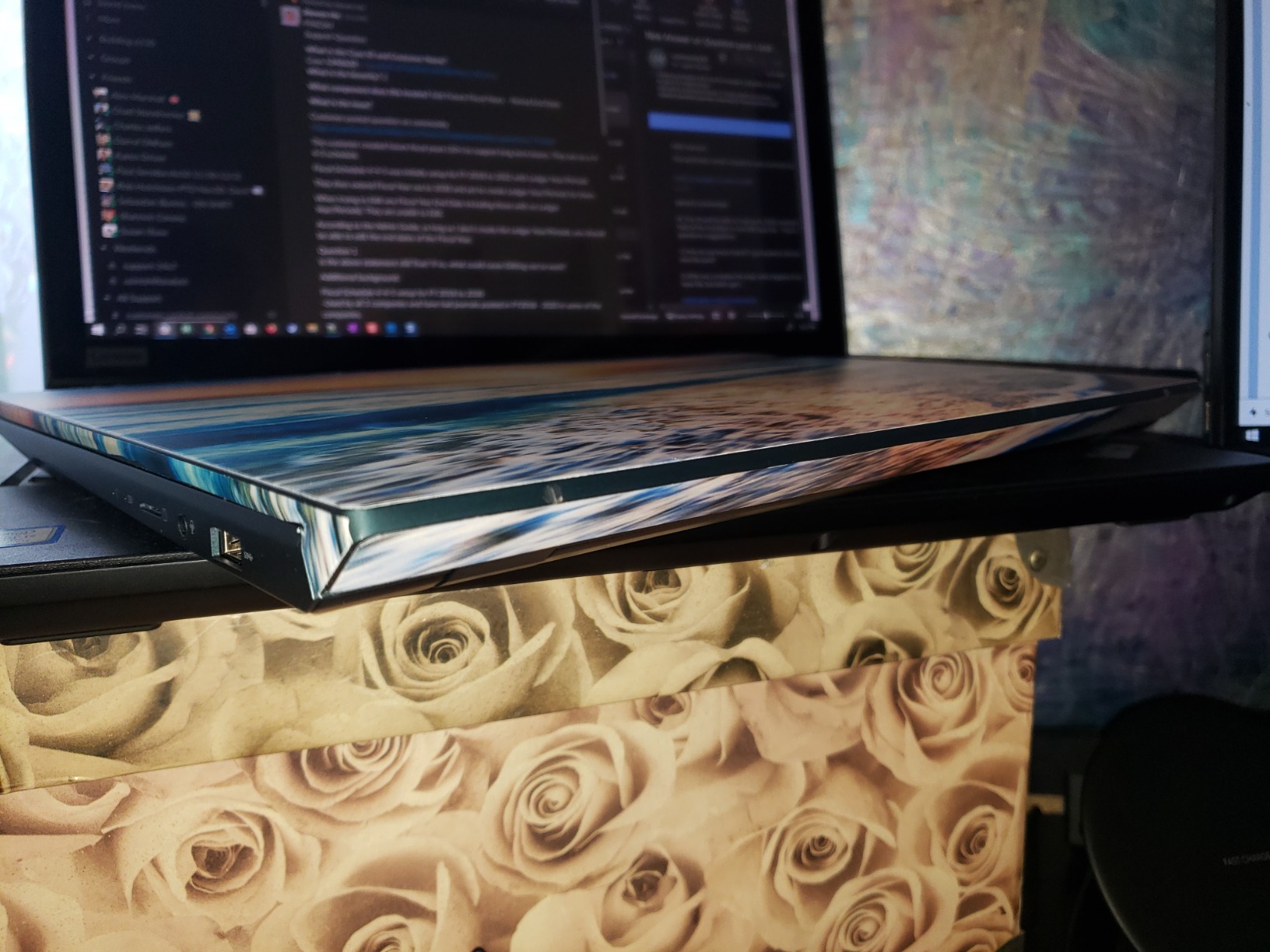 ASUS ZenBook Duo UX481 14â FHD NanoEdge Bezel Touch Display, Intel Core i7-10510U CPU, 8GB RAM, 512GB PCIe SSD, Innovative ScreenPad Plus, Windows 10 Home, Celestial Blue, UX481FA-DB71T - Customer Photo 1