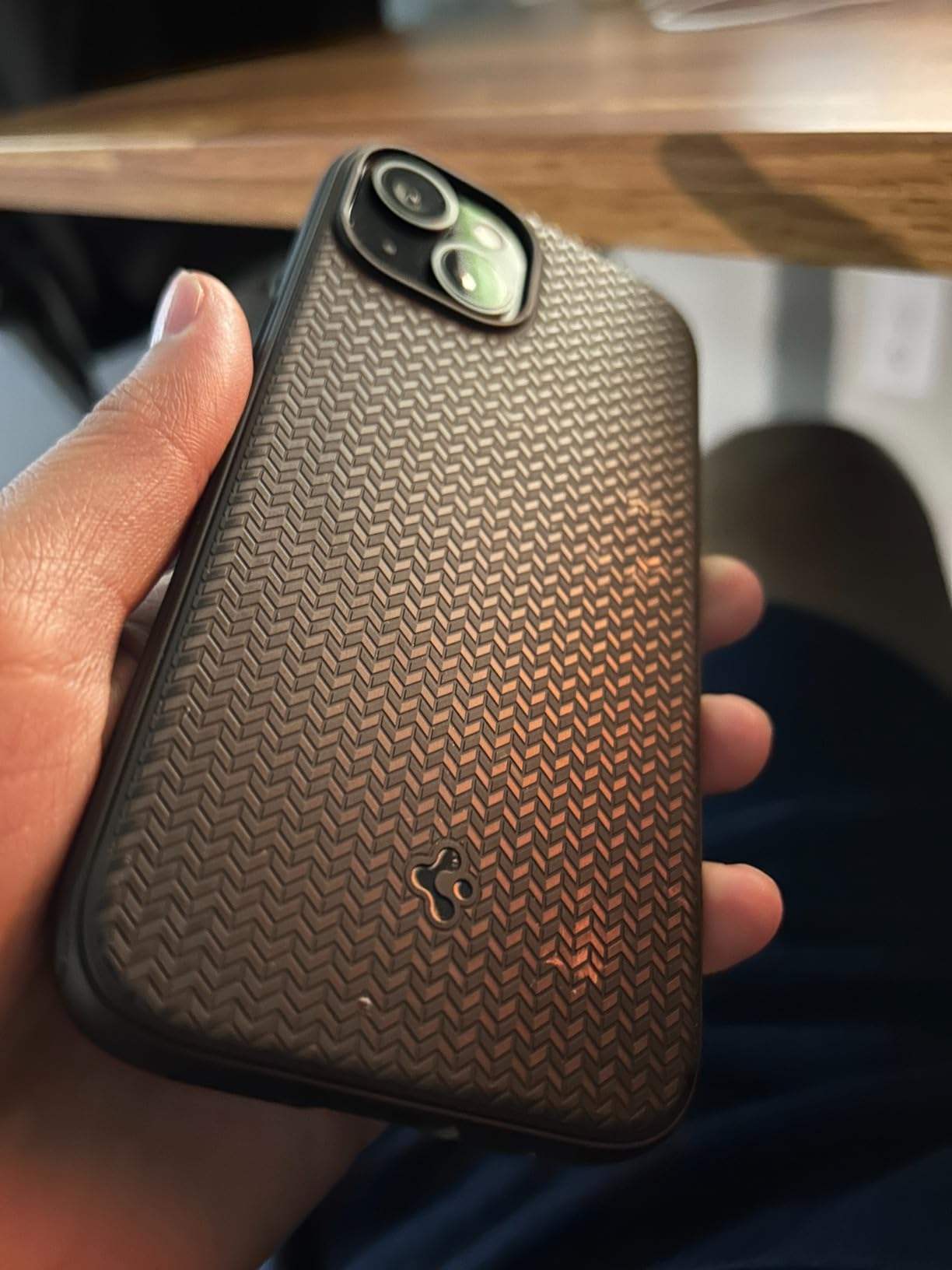 Spigen Mag Armor MagFit Designed for iPhone 15 Case, for iPhone 14 Case (2023) [Military-Grade Protection] Compatible with MagSafe - Matte Black - Customer Photo 1