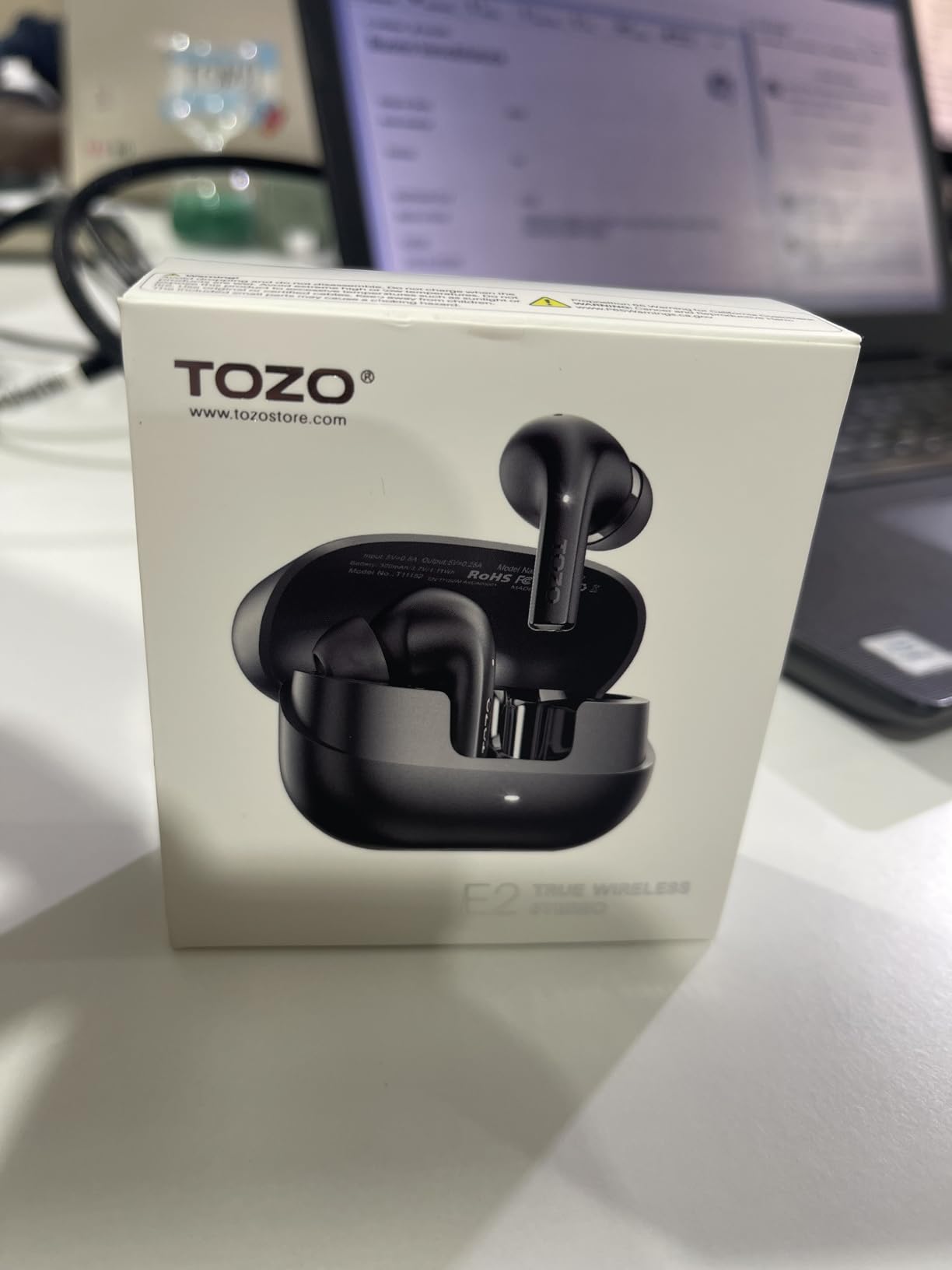 TOZO E2 Wireless Earbuds with 2 Mics AI Call Noise Cancellation, 10mm Drivers with Powerful Bass, App Customize 32 EQs, 30H Playtime, Bluetooth 5.3 Ear Buds, Comfort Fit in-Ear Headphones - Customer Photo 2