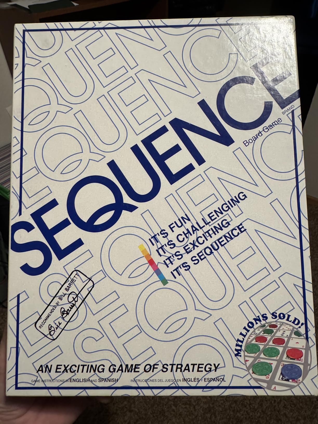 SEQUENCE- Original SEQUENCE Game with Folding Board, Cards and Chips by Jax (Packaging may Vary) customer photo 1