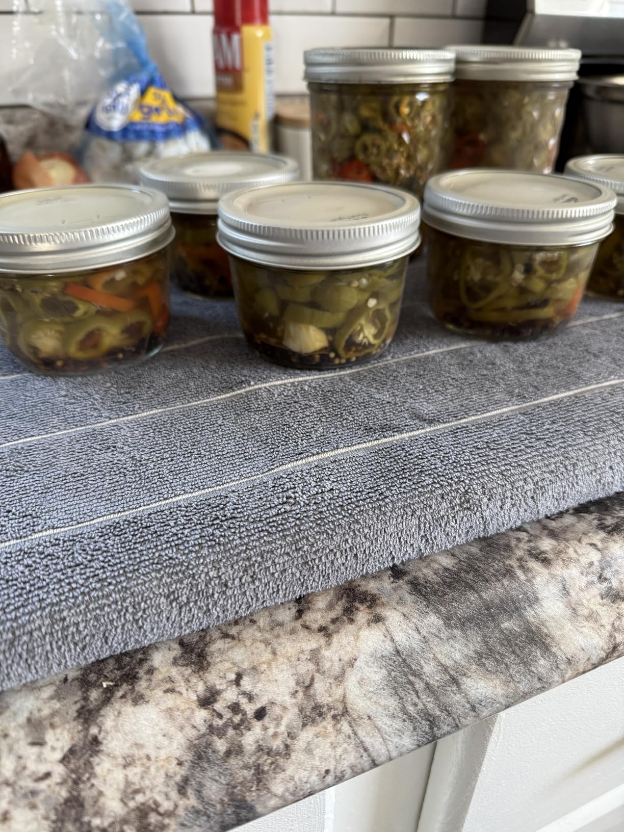Jarden Kerr Wide Mouth Half-Pint Glass Mason Jars 8-Ounces with Lids and Bands 12-Count per Case - Customer Photo 1