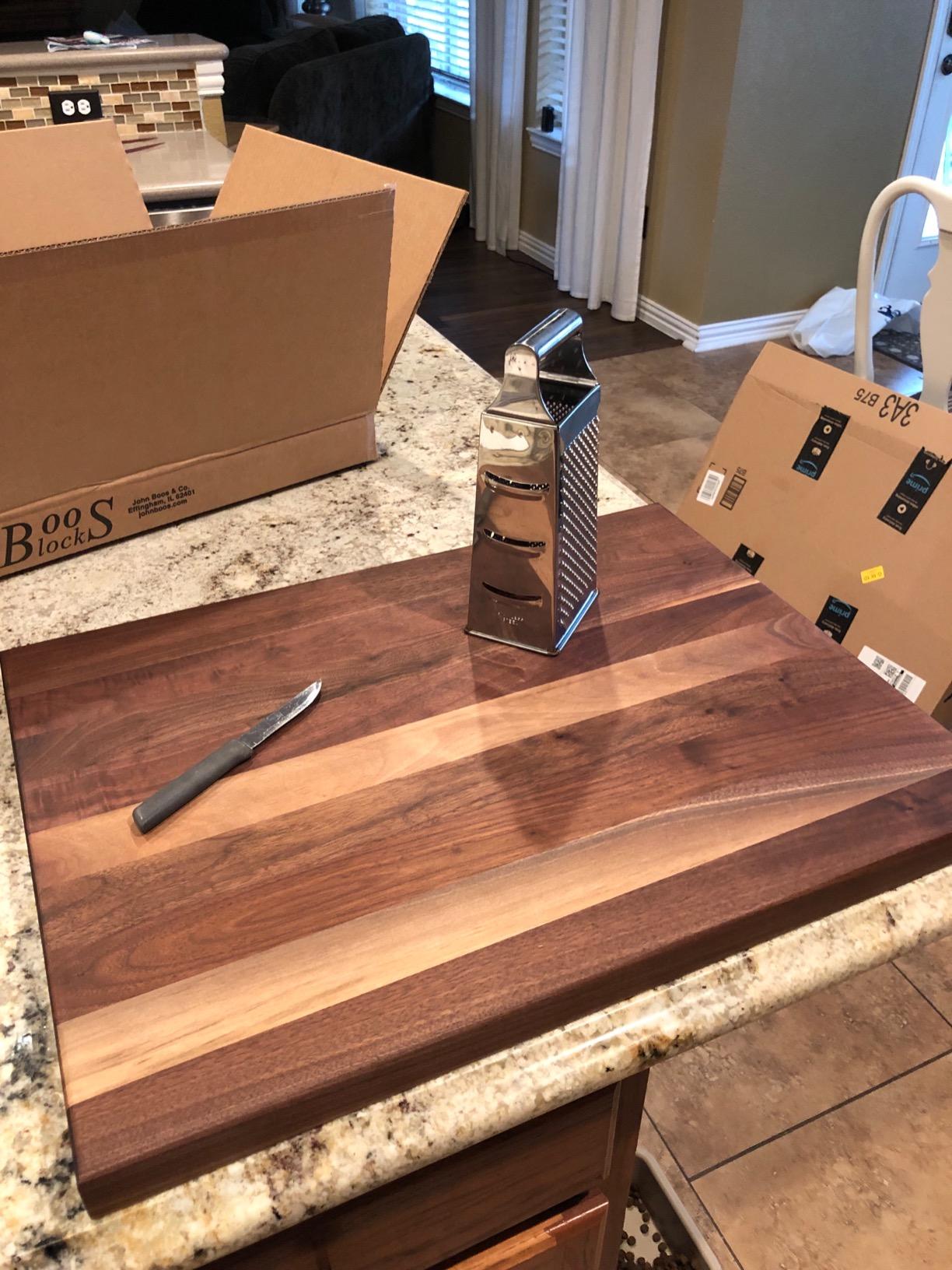 John Boos R-Board Series Rectangular Wooden Maple Cutting Board 20x15 - 1.5 Thick, Made in USA - Customer Photo 2