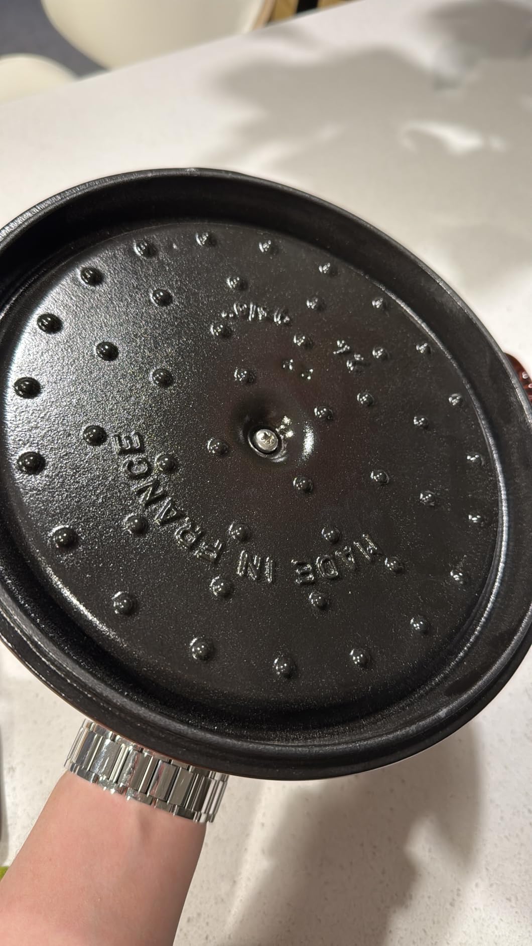 STAUB Cast Iron Dutch Oven 5.5-qt Round Cocotte, Made in France, Serves 5-6, Black Matte - Customer Photo 1