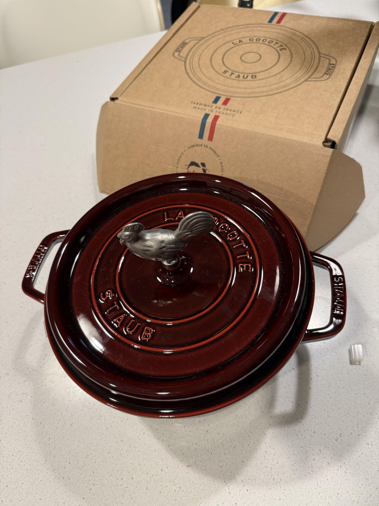 STAUB Cast Iron Dutch Oven 5.5-qt Round Cocotte, Made in France, Serves 5-6, Black Matte - Customer Photo 2