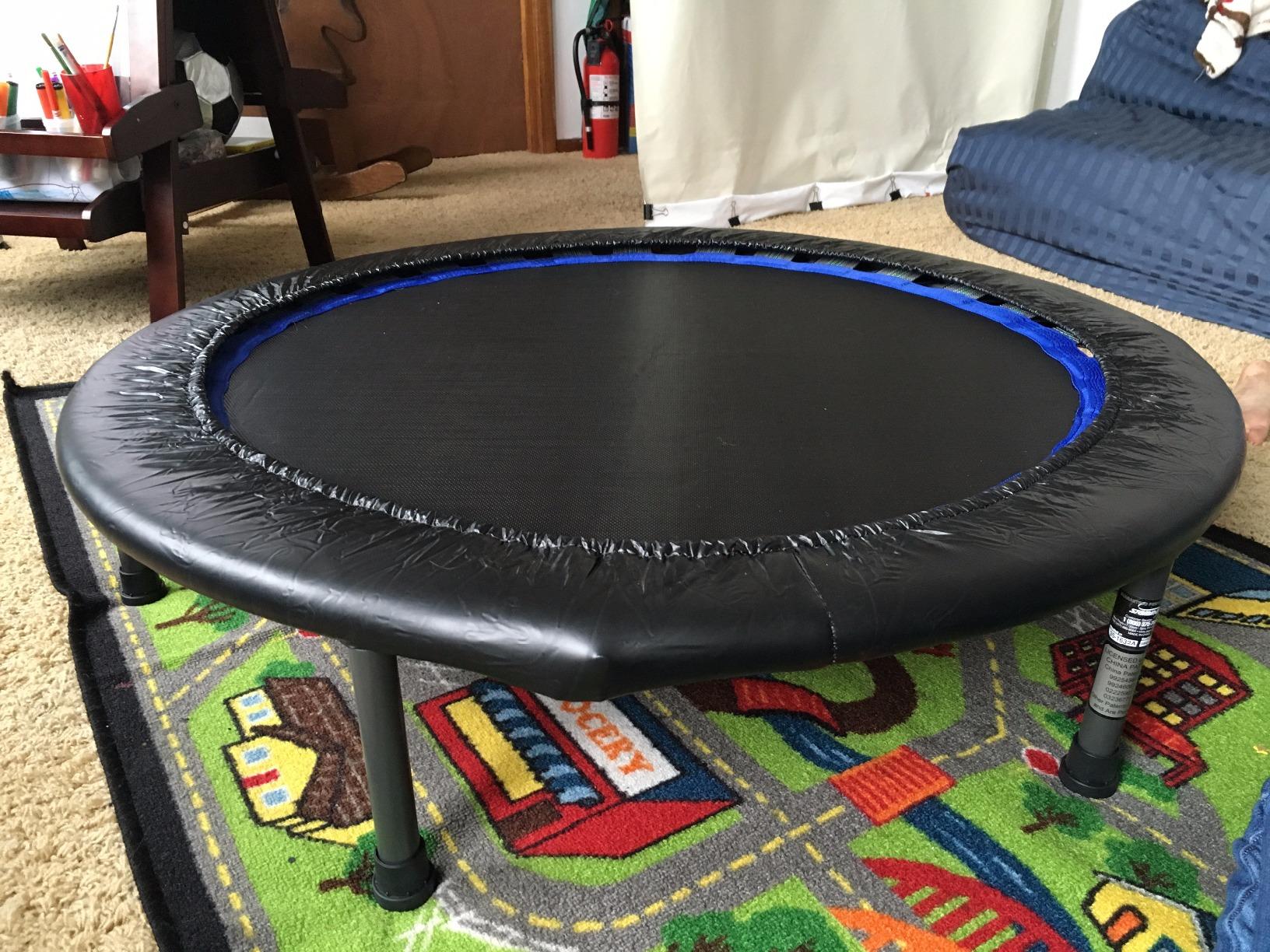 Stamina Folding Trampoline with Smart Workout App, Black - Portable Fitness Rebounder for Home Gym, Cardio & Strength Training, Jumping Exercise Equipment - Customer Photo 1
