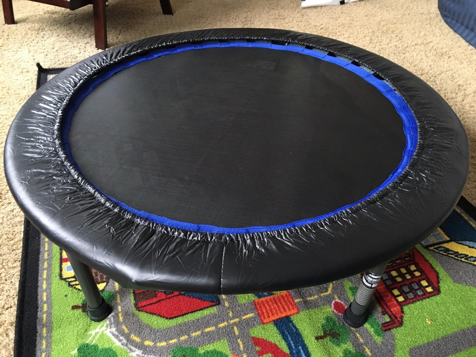 Stamina Folding Trampoline with Smart Workout App, Black - Portable Fitness Rebounder for Home Gym, Cardio & Strength Training, Jumping Exercise Equipment - Customer Photo 2