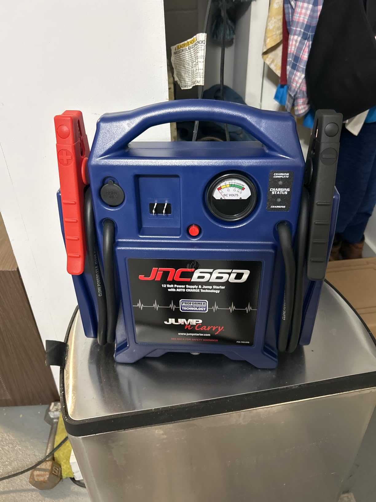 Clore Automotive Jump-N-Carry JNC660 1700 Peak Amp 12 Volt Jump Starter , Blue - Customer Photo 1