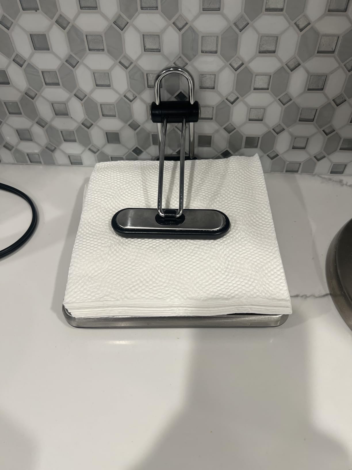 simplehuman Quick Grip Napkin Holder, Stainless Steel, Brushed - Customer Photo 1