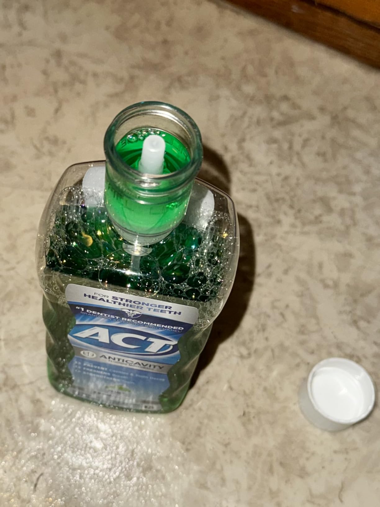 ACT Anticavity Zero Alcohol Fluoride Mouthwash 18 fl. oz., With Accurate Dosing Cup, Mint - Customer Photo 3