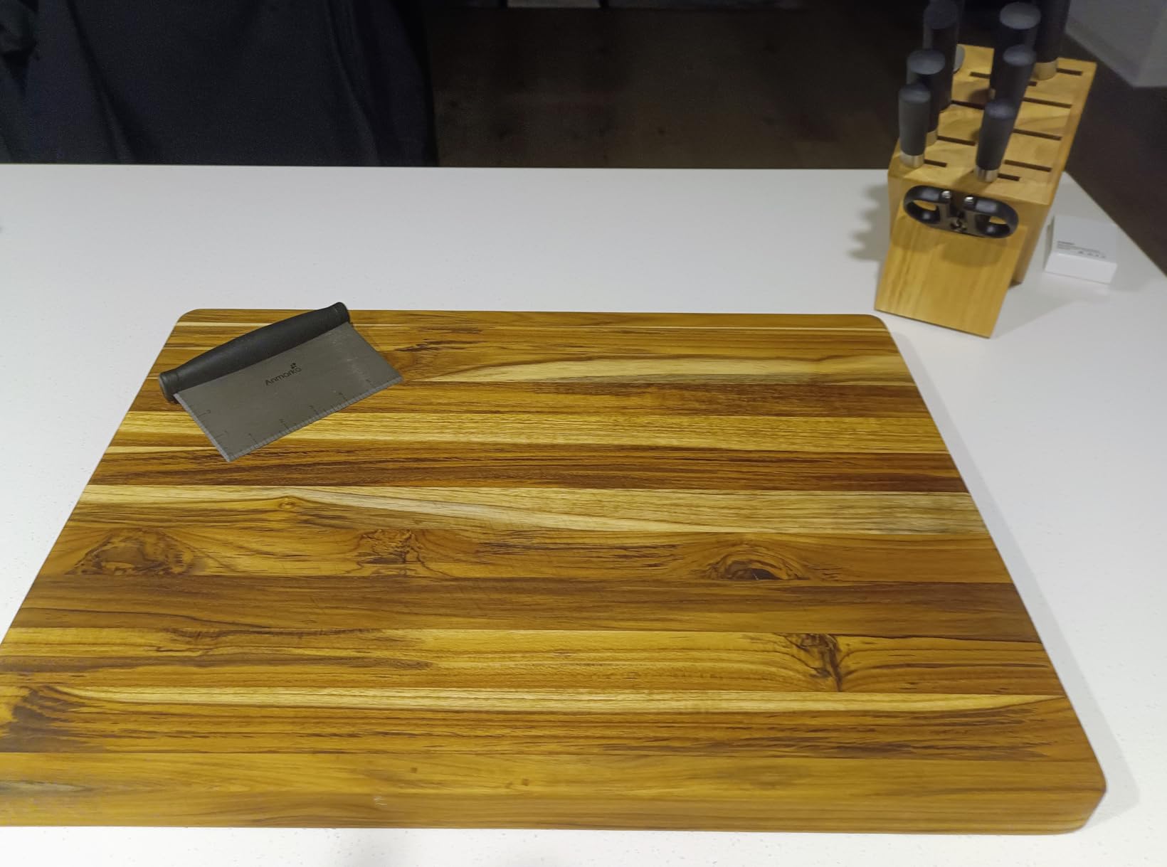 Teakhaus Cutting Board - Extra Large XL Wood Cutting Board with Grip Handles, FSC Certified Teak - Customer Photo 1