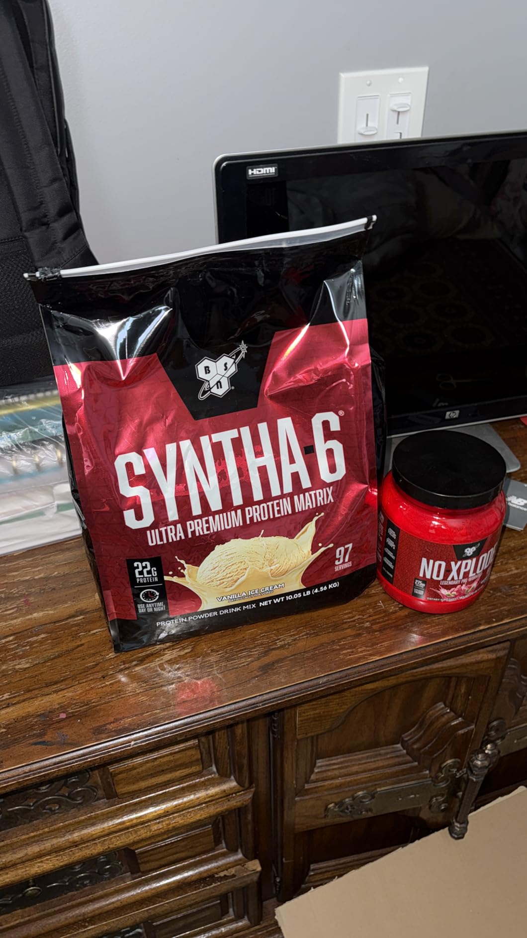 BSN SYNTHA-6 Whey Protein Powder, Micellar Casein, Milk Protein Isolate Powder, Vanilla Ice Cream, 5 Pounds, 48 Servings (Pack of 1) - Package May Vary customer photo 1