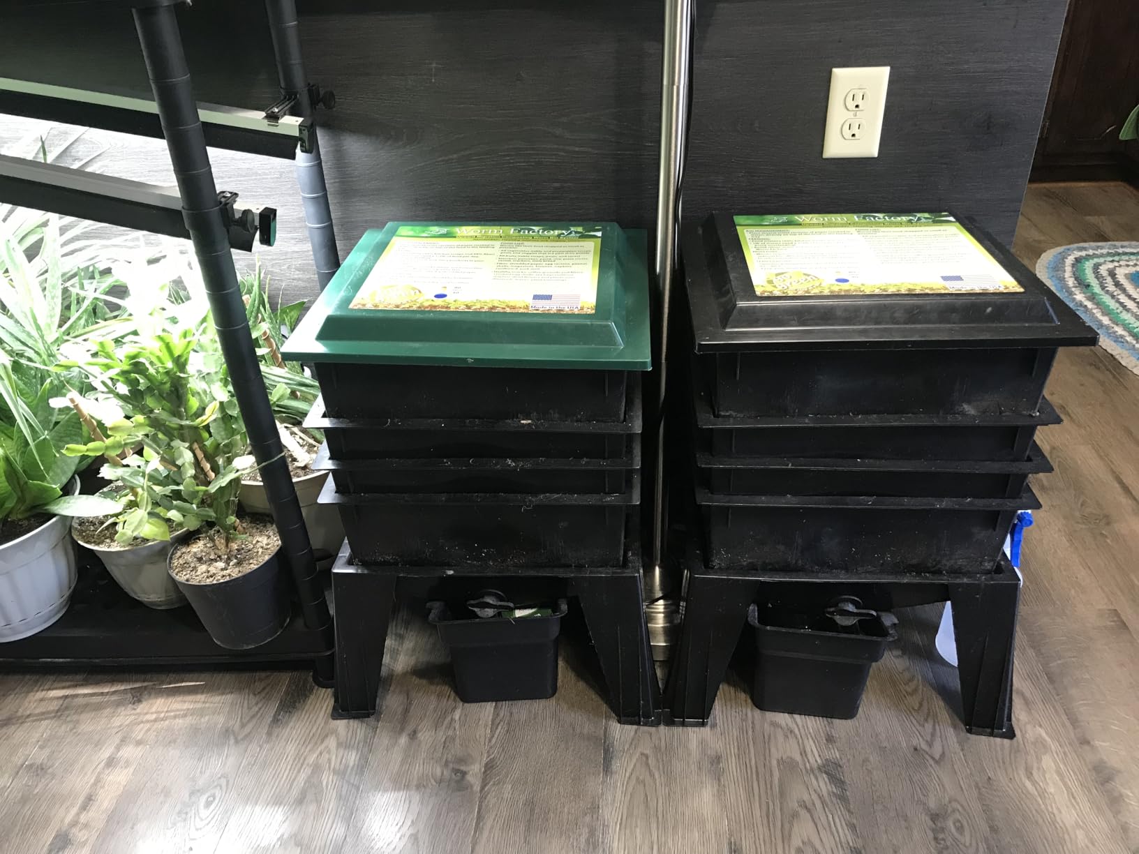 Worm Factory 360 Black US Made Composting System for Recycling Food Waste at Home – 4 Trays for Efficient Vermicomposting – Durable, Space-Efficient Design, Easy to Assemble, No Odor - Customer Photo 1