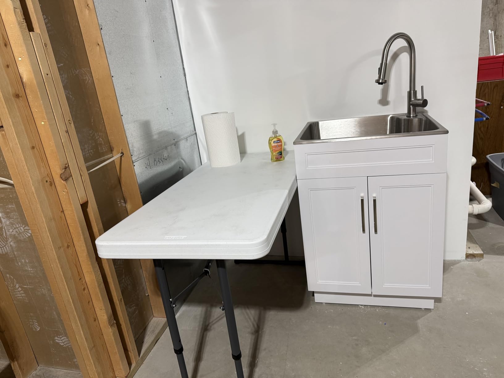Lifetime Commercial Height Adjustable Folding Utility Table, 4-Foot - Customer Photo 2