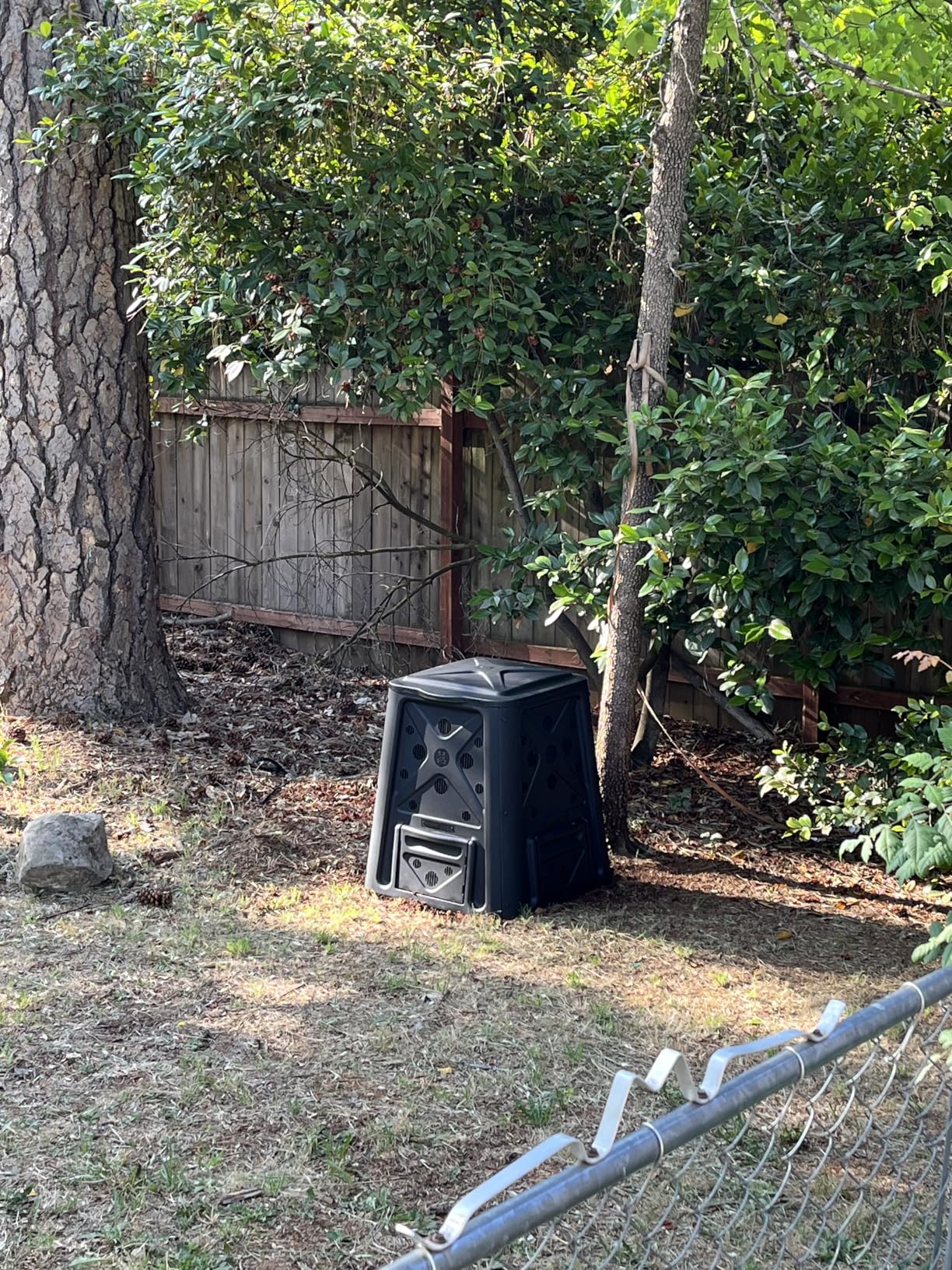 Redmon Outdoor Compost Bin with Lift Off Lid, 4-Door Access & Vent Holes, 65 Gallon, Black - Composting Bin Container for Kitchen Food Waste Recycling - Customer Photo 1
