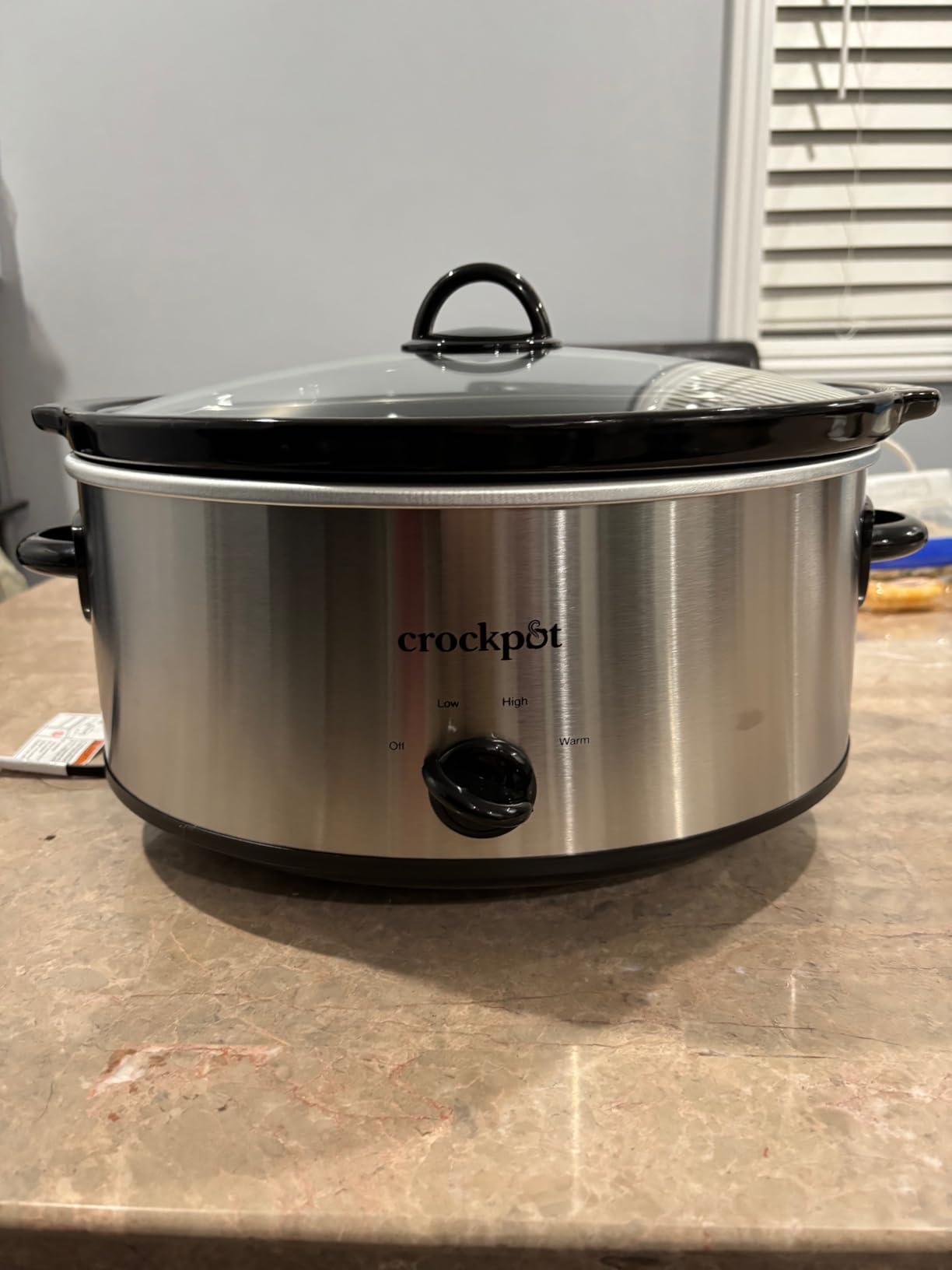 Crock-Pot 7-Quart Manual Slow Cooker, Family Size Serves 8+ People & Fits 6-lb Roast, Removable Stoneware with Warming Setting, Dishwasher Safe for Easy Cleanup, Stainless Steel customer photo 1