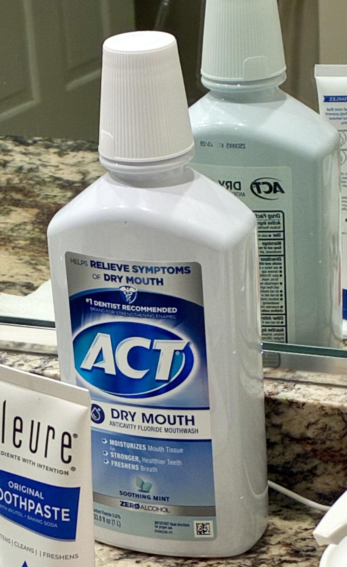 ACT Dry Mouth Anticavity Zero Alcohol Fluoride Mouthwash, Soothing Mint, 33.8 fl. oz. - Customer Photo 2