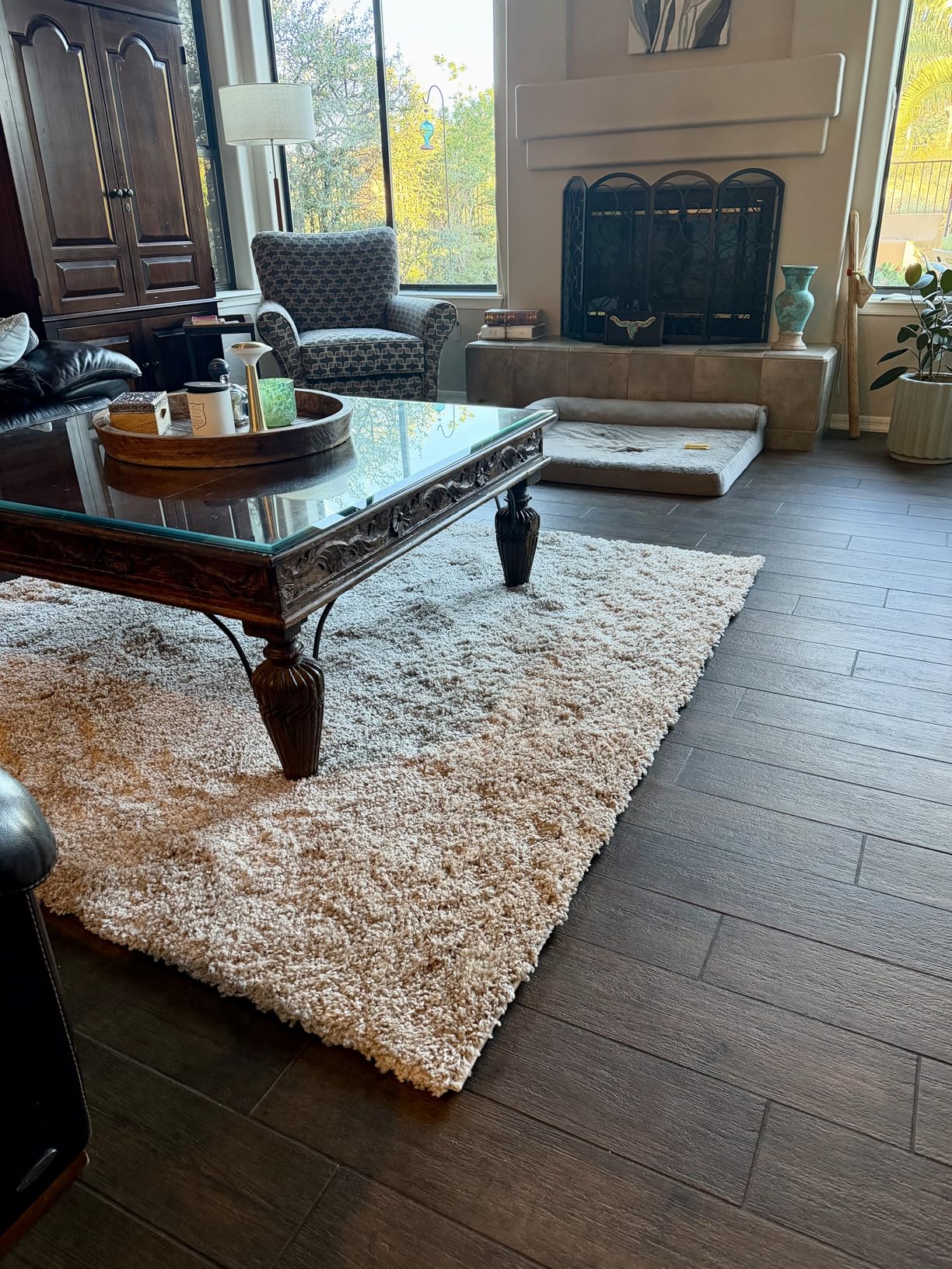 SAFAVIEH California Shag Collection Area Rug - 8' x 10', Ivory, Non-Shedding & Easy to Clean, Ultra Plush Thick Pile, Ideal for Living Room, Bedroom, Dining Space (SG151-1212) Customer Review SAFAVIEH California Shag Collection Area Rug - 8' x 10', Ivory, Non-Shedding & Easy to Clean, Ultra Plush Thick Pile, Ideal for Living Room, Bedroom, Dining Space (SG151-1212) - Customer Photo 2