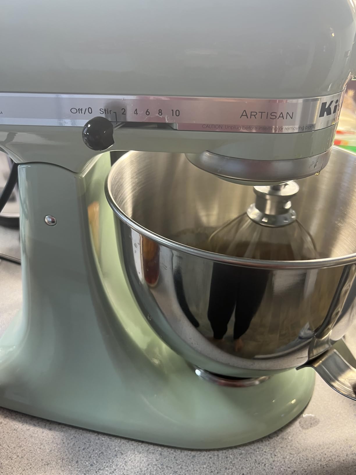 KitchenAid Artisan Series 5 Quart Tilt Head Stand Mixer with Pouring Shield KSM150PS, Aqua Sky - Customer Photo 1