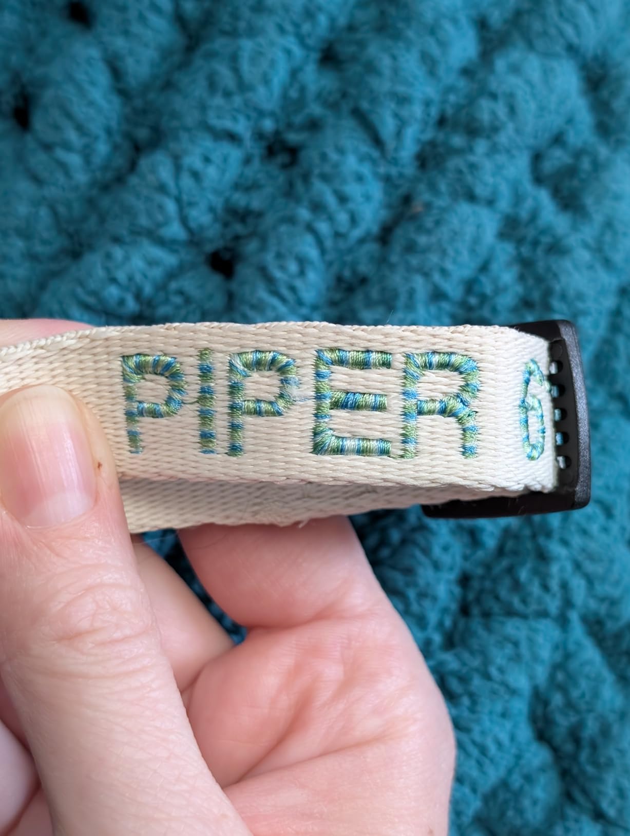 GoTags Personalized Dog Collar, Custom Embroidered with Pet Name and Phone Number in Blue, Black, Pink, Red and Orange, for Boy and Girl Dogs or Cats, Adjustable Sizes, Small, Medium, and Large - Customer Photo 2
