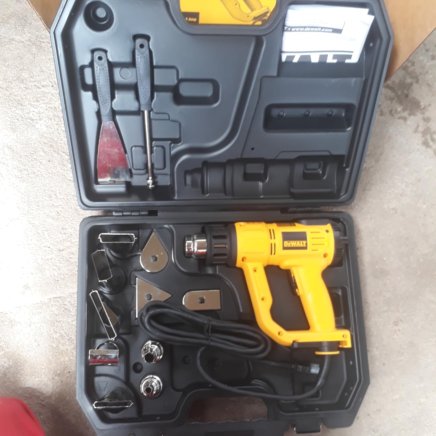 DEWALT Heat Gun with LCD Display & Hard Case/Accessory Kit (D26960K), Yellow - Customer Photo 2
