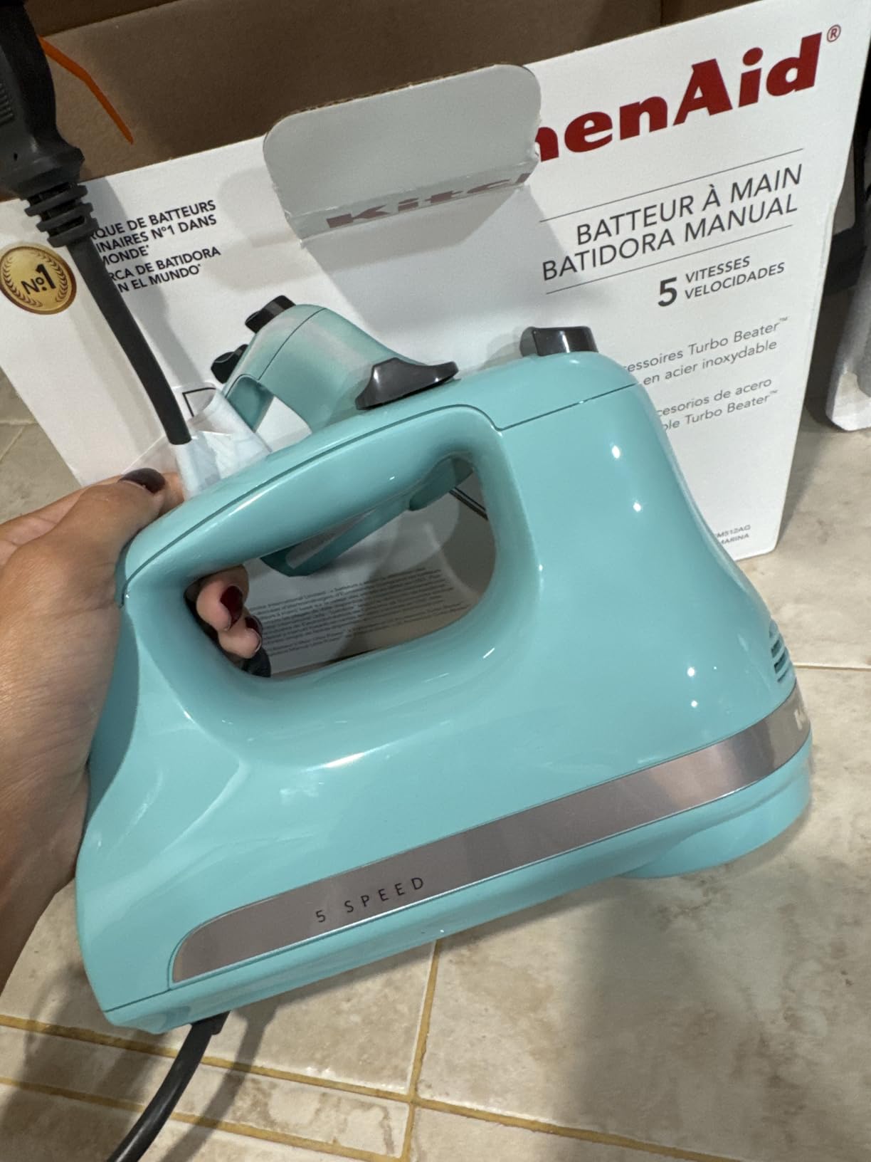 5 Ultra Power Speed Hand Mixer - KHM512, White customer photo 2