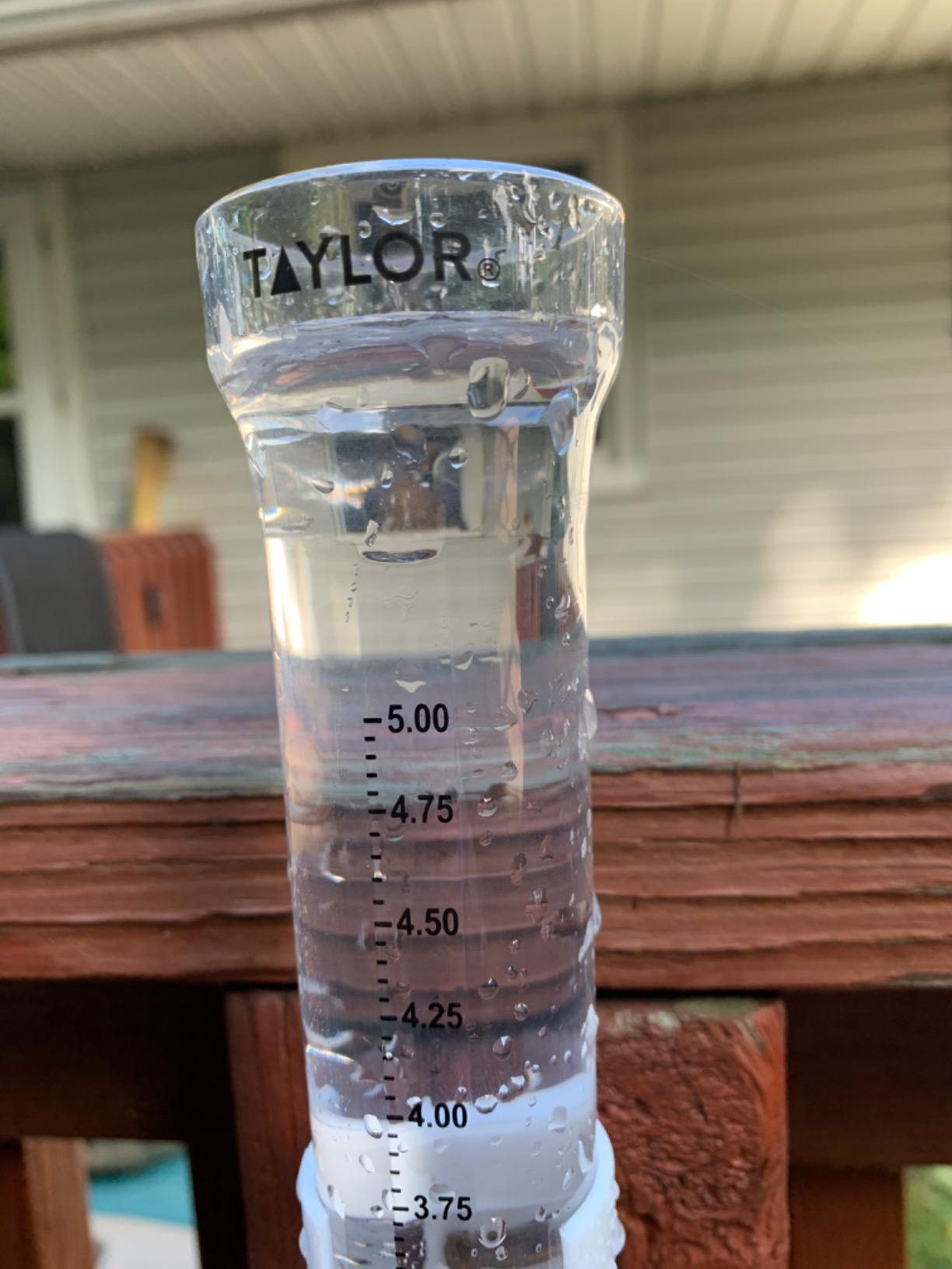 Taylor Wireless Digital Rain Gauge and Thermometer, Measure and Monitor Precipitation, Indoor Outdoor Thermometer, Easy-to-Read Display for Home, Office, Greenhouse, and Indoor Areas, 5-inch, White - Customer Photo 5