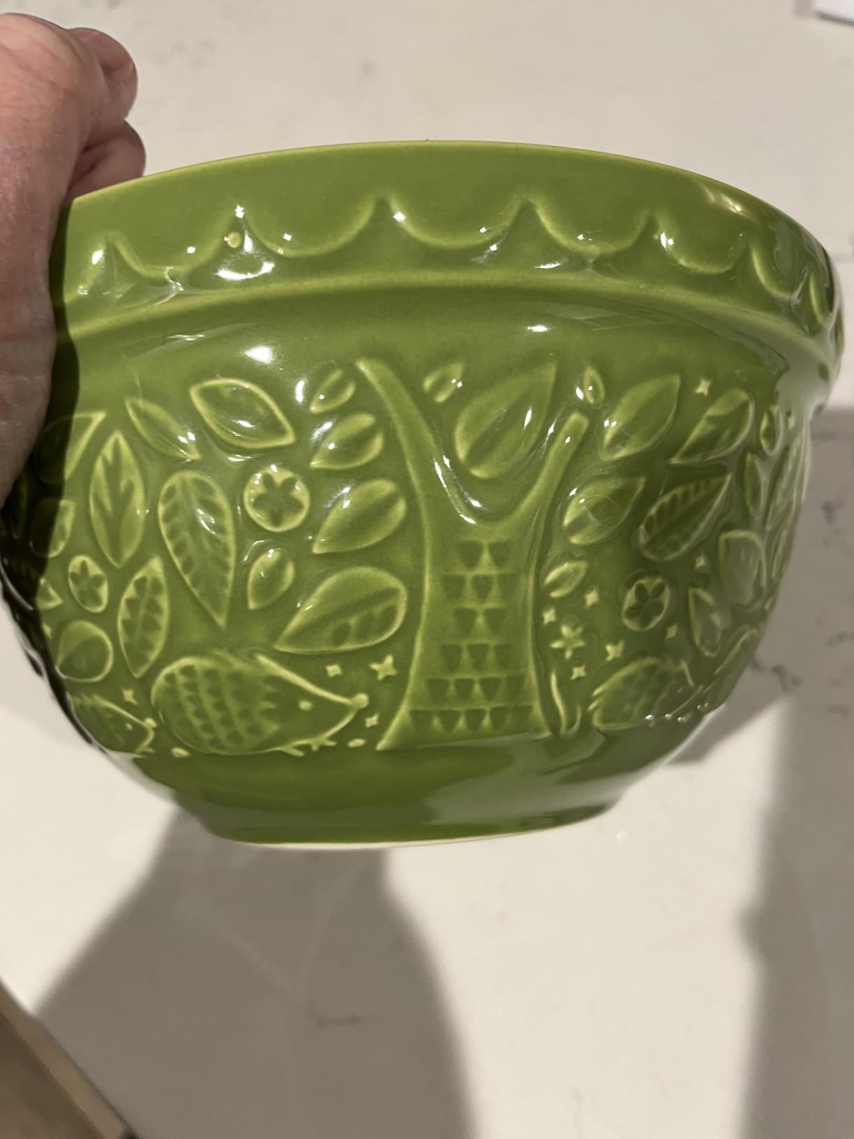 Mason Cash In the Forest S12 (4.25 Qt) Embossed Mixing Bowl | Fox (Cream) - Customer Photo 2