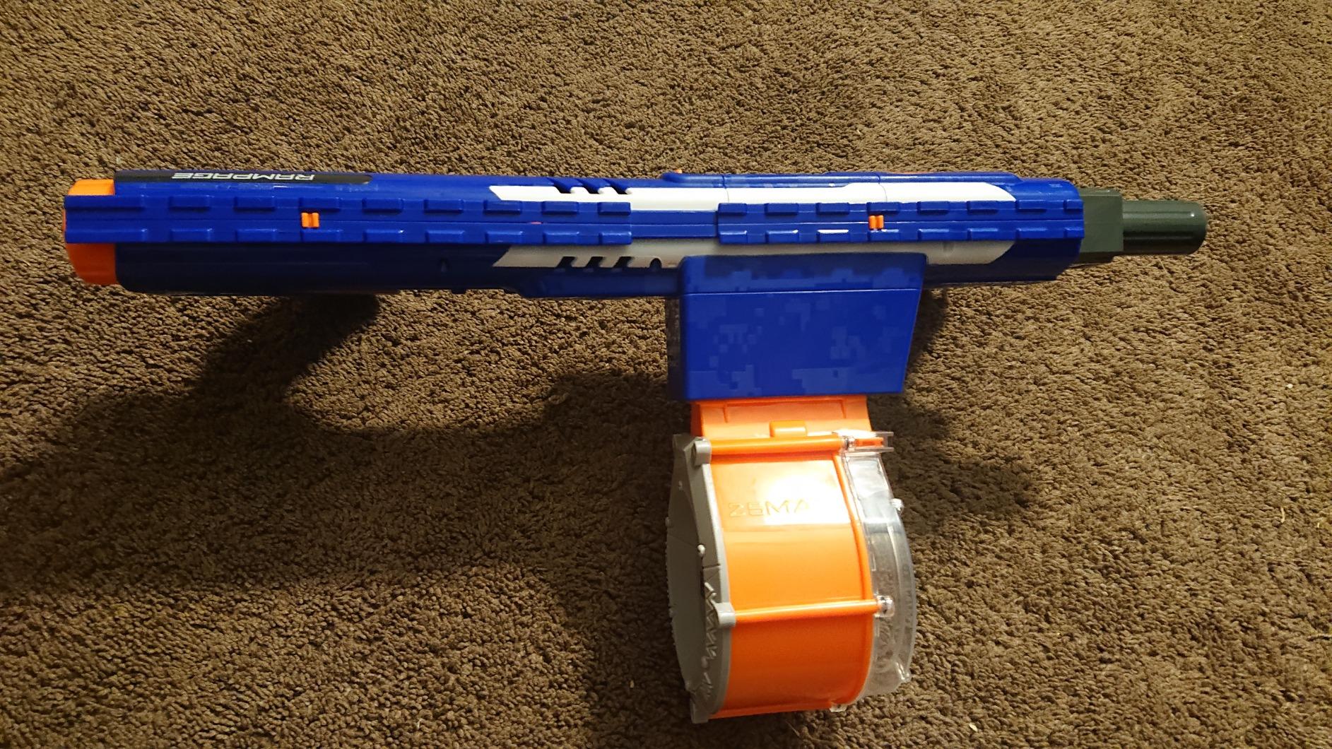 Nerf Rampage N-Strike Elite Toy Blaster with 25 Dart Drum Slam Fire for Kids, Teens, & Adults (Amazon Exclusive) Customer Review Nerf Rampage N-Strike Elite Toy Blaster with 25 Dart Drum Slam Fire for Kids, Teens, & Adults (Amazon Exclusive) - Customer Photo 1