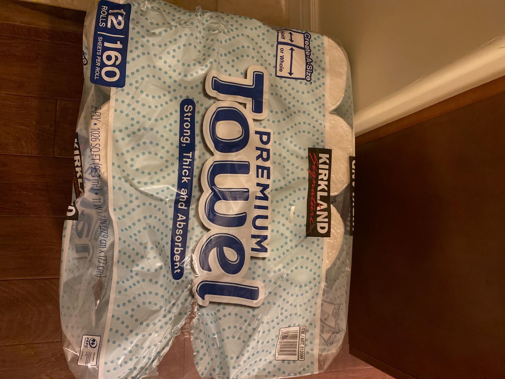 Kirkland Signature Premium Big Roll Paper Towels 12-roll, 160 Sheets Per Roll - Customer Photo 2