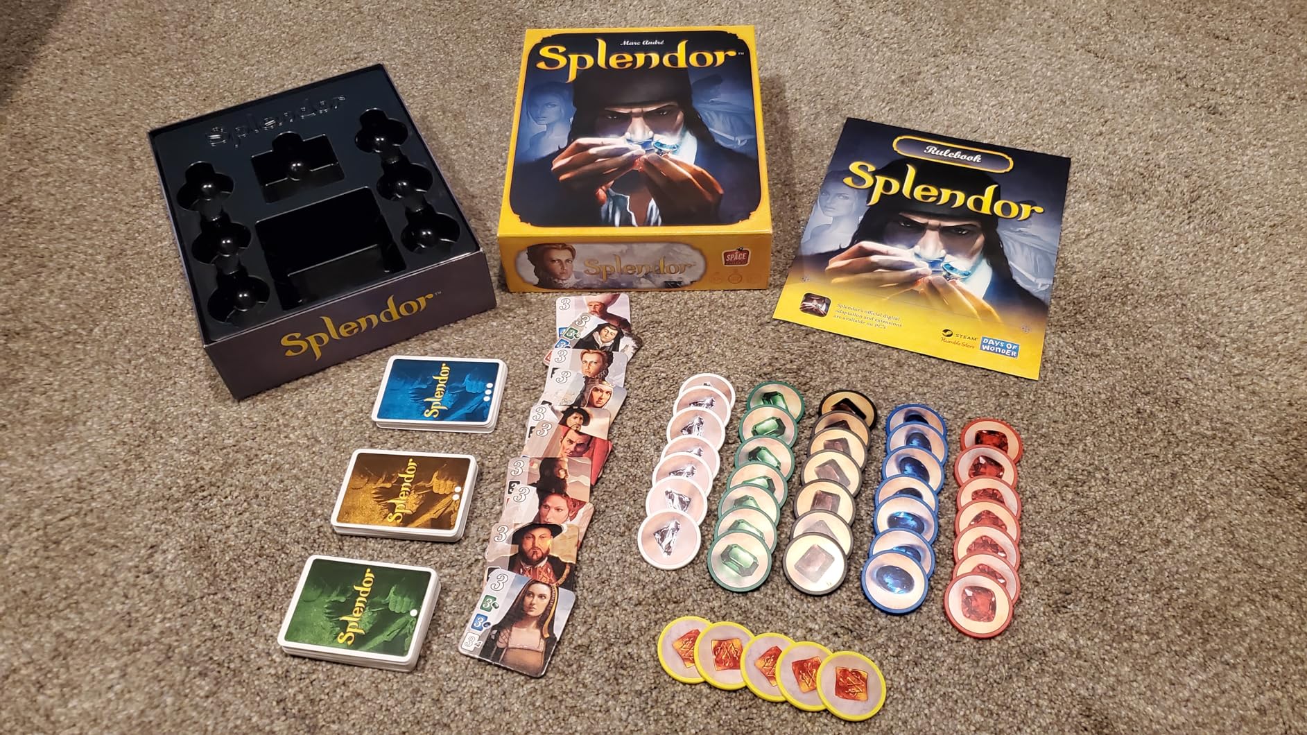 Asmodee Splendor Board Game - Gem Trading & Engine-Building Strategy for Adults & Families, Adult Board Games, Family Fun for Adults, 2-4 Players Ages 10+, 30 Minute Playtime customer photo 2