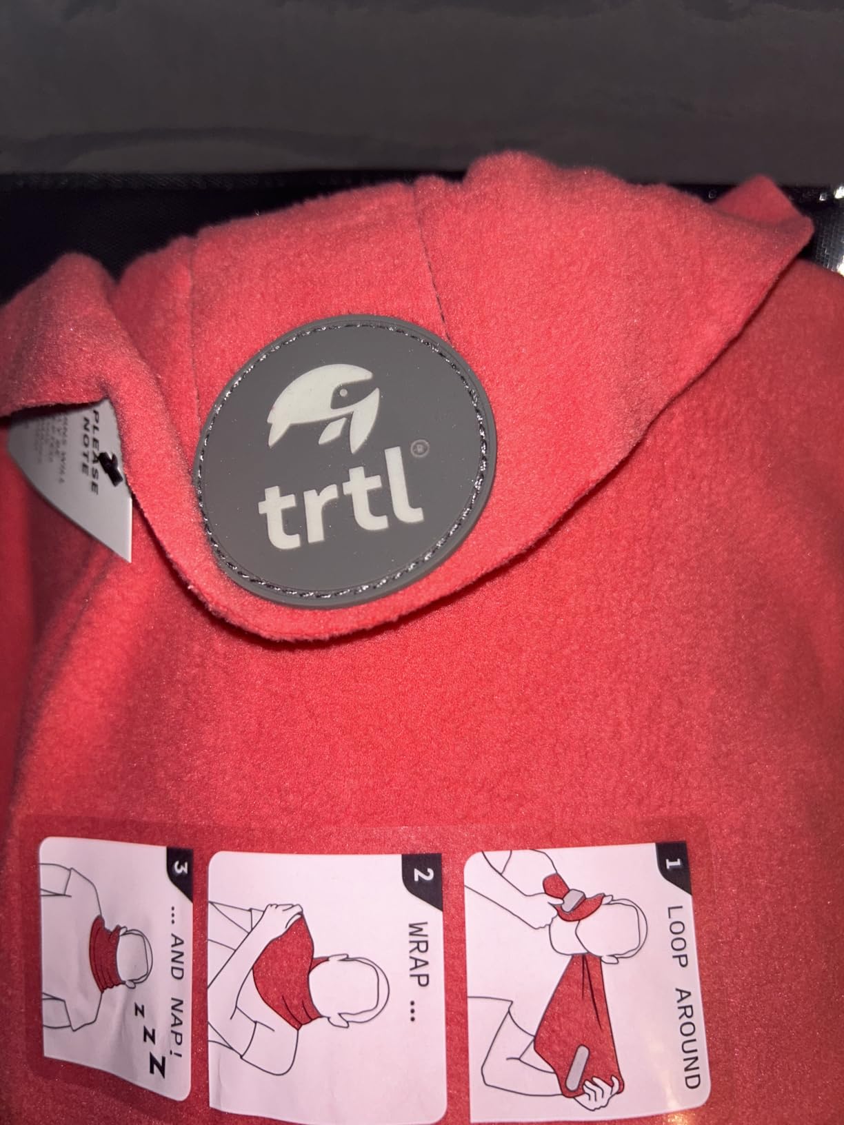 trtl Pillow - Scientifically Proven, Super Soft Neck Support Travel Pillow for Airplanes - Lightweight and Machine Washable - Ergonomic Design for Traveling on Flights, Cars, and Trains - Black - Customer Photo 2