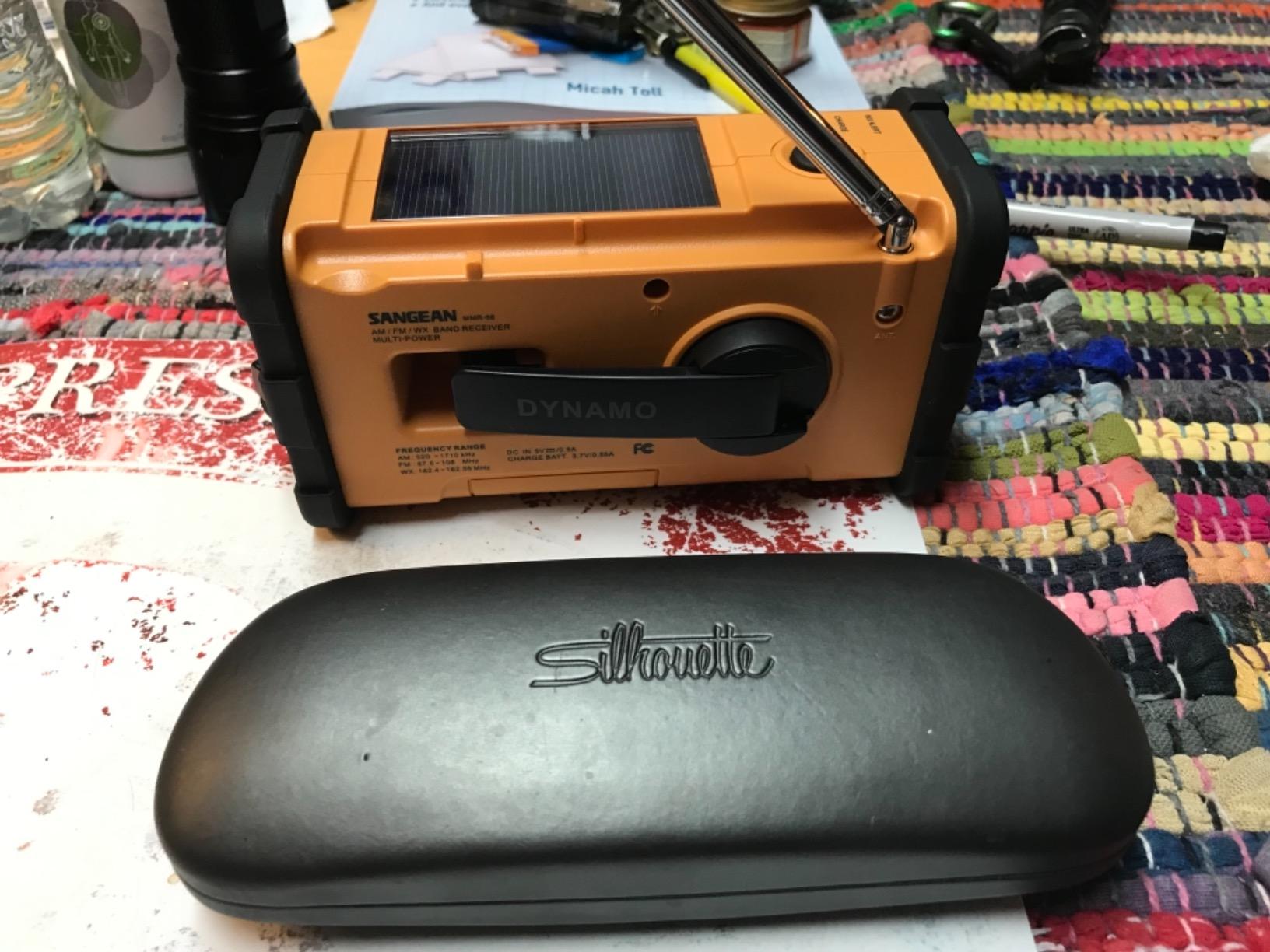 Sangean MMR-88 AM/FM/Weather+Alert Emergency Radio. Solar/Hand Crank/USB/Flashlight, Siren, Smartphone Charger yellow - Customer Photo 2