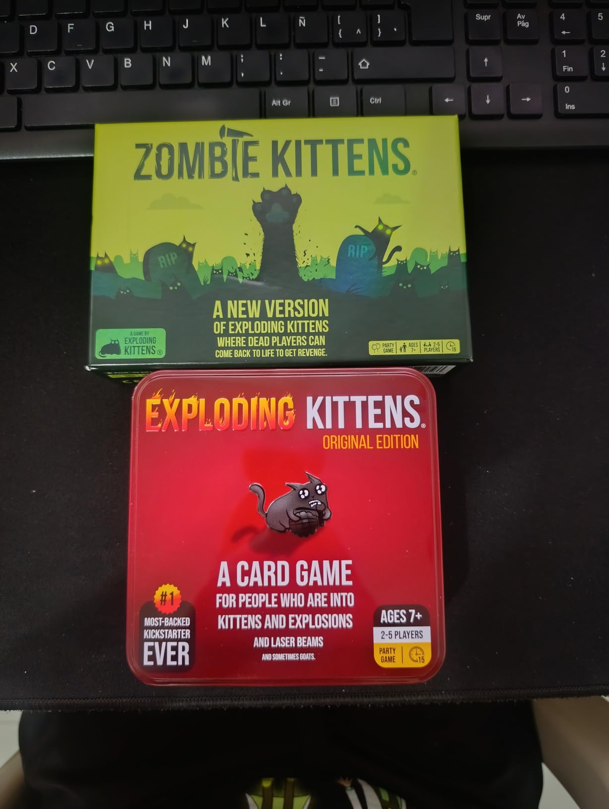 Exploding Kittens Original Edition - 2-5 Players - Ages 7+ - 15 Minutes to Play - High Stakes Card Game - Party Game, Family Game Night, Kid and Adult Card Game - Customer Photo 1