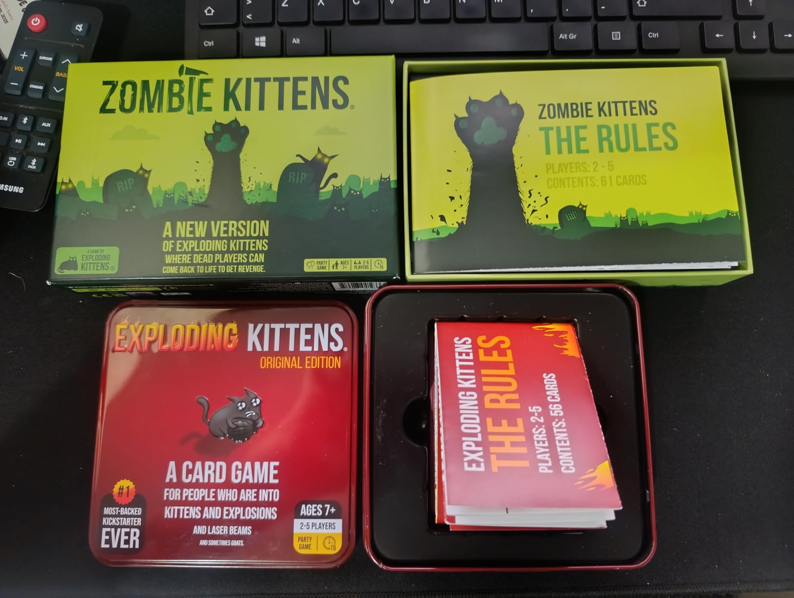 Exploding Kittens Original Edition - 2-5 Players - Ages 7+ - 15 Minutes to Play - High Stakes Card Game - Party Game, Family Game Night, Kid and Adult Card Game Customer Review Exploding Kittens Original Edition - 2-5 Players - Ages 7+ - 15 Minutes to Play - High Stakes Card Game - Party Game, Family Game Night, Kid and Adult Card Game - Customer Photo 2