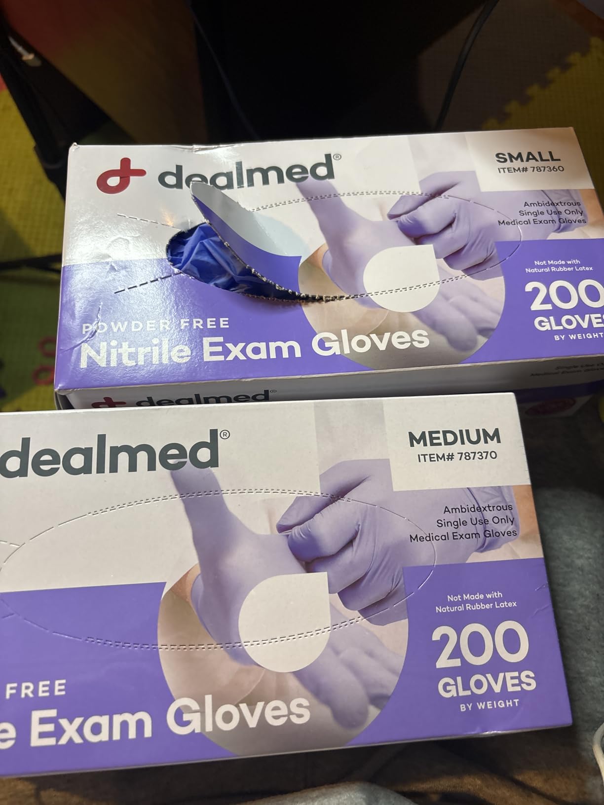 Dealmed Medical Exam Gloves – 200 Count Large Nitrile Gloves, Disposable, Non-Irritating Latex Free, Multi-Purpose Use for a First Aid Kit and Medical Facilities - Customer Photo 1
