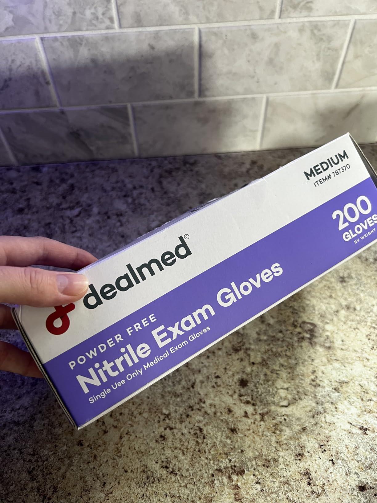 Dealmed Medical Exam Gloves – 200 Count Large Nitrile Gloves, Disposable, Non-Irritating Latex Free, Multi-Purpose Use for a First Aid Kit and Medical Facilities - Customer Photo 2