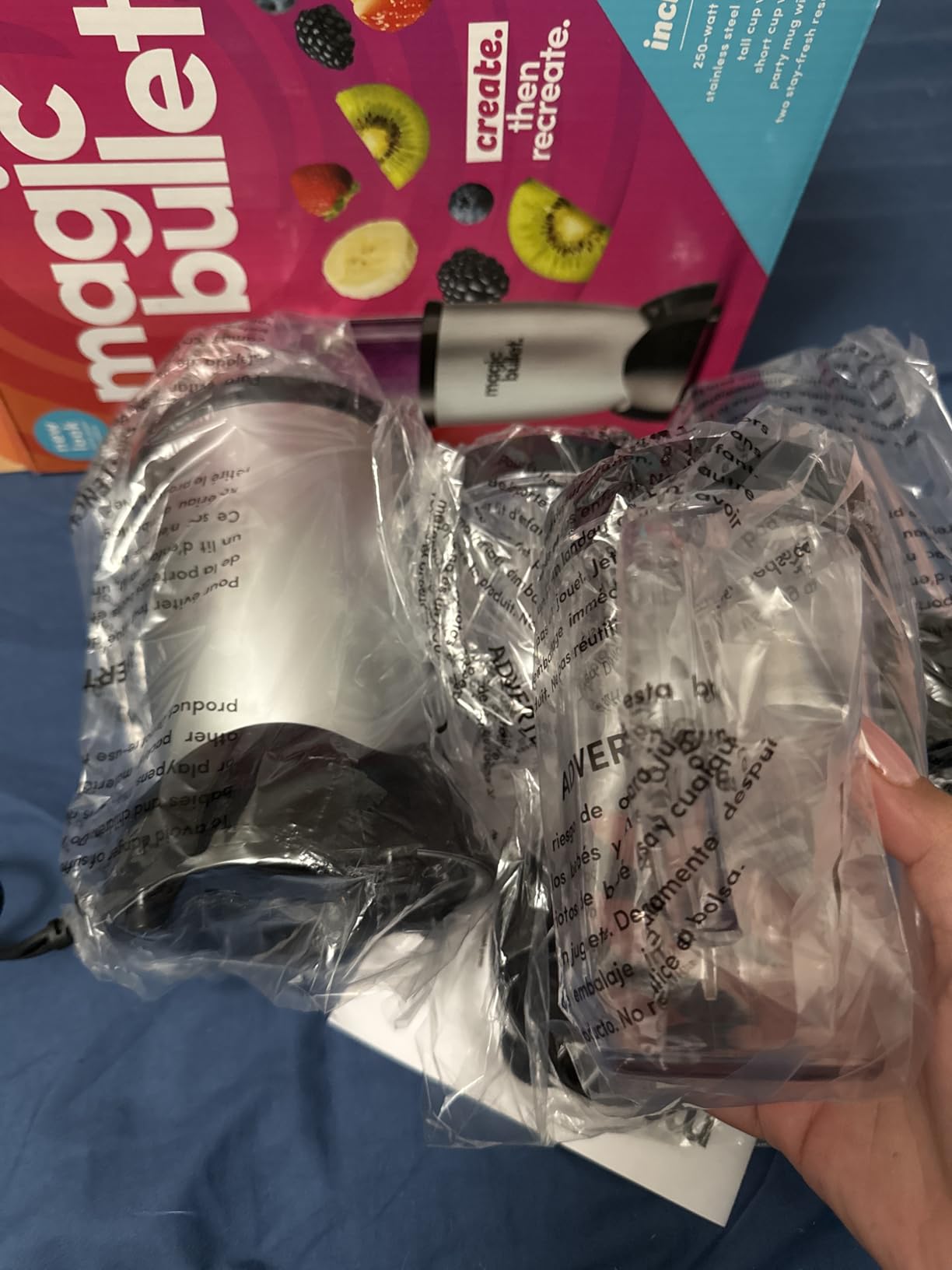 Magic Bullet Blender, Small, Silver, 11 Piece Set - Customer Photo 2