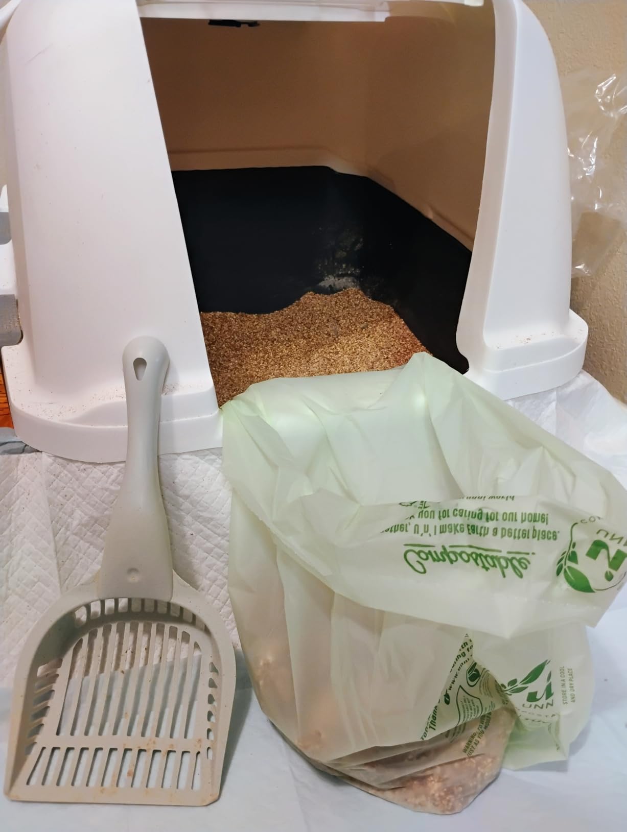 UNNI Compostable Trash Bags, 13 Gallon / 49.2 Liter, 50 Count, Extra Thick 0.9 Mil Tall Kitchen Food Scrap Bin Liners, Certified by BPI, CMA & OK compost HOME, Meets the ASTM D6400 Standard - Customer Photo 2