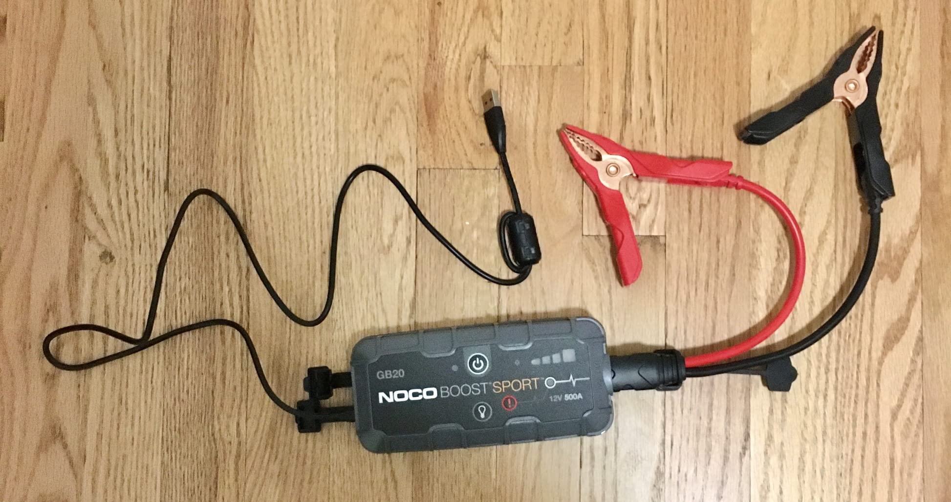 NOCO Boost GB20: 500A UltraSafe Jump Starter – 12V Lithium Battery Booster Pack, Portable Jump Box, Power Bank & Jumper Cables - for 4.0L Gas Engines - Customer Photo 2