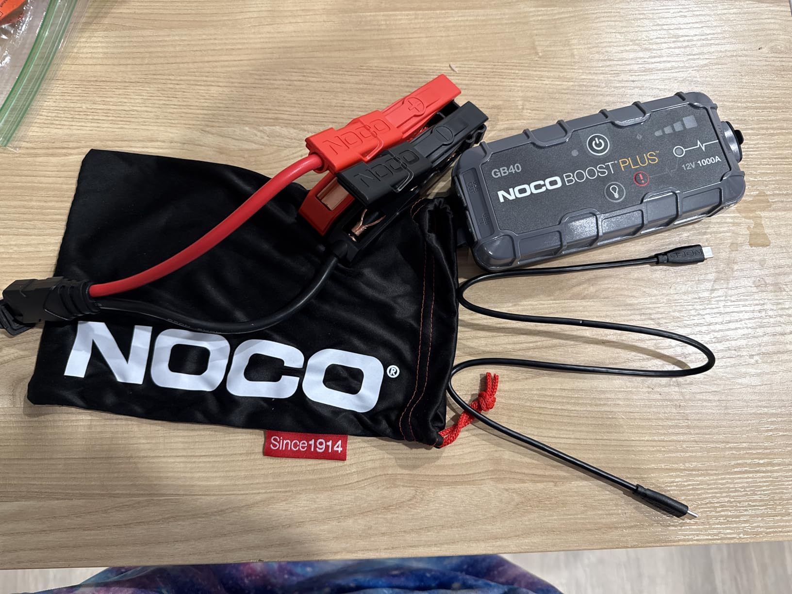 NOCO Boost GB40: 1000A UltraSafe Jump Starter - 12V Lithium Battery Booster Pack, Portable Jump Box, Power Bank & Jumper Cables - for 6.0L Gas and 3.0L Diesel Engines customer photo 1