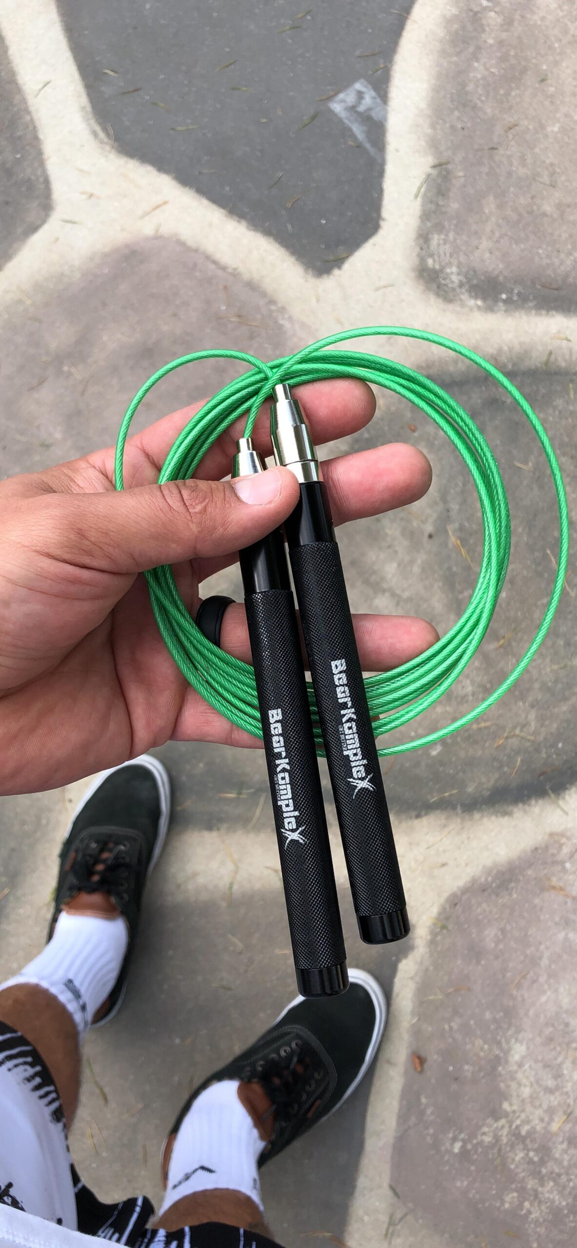 Bear KompleX Speed Jump Rope - Adjustable Tangle-Free Skipping Rope, Lightweight Handles, Smooth 360° Swivel Bearings, 2 Steel Cables, Free Carrying Case Customer Review Bear KompleX Speed Jump Rope - Adjustable Tangle-Free Skipping Rope, Lightweight Handles, Smooth 360° Swivel Bearings, 2 Steel Cables, Free Carrying Case - Customer Photo 1