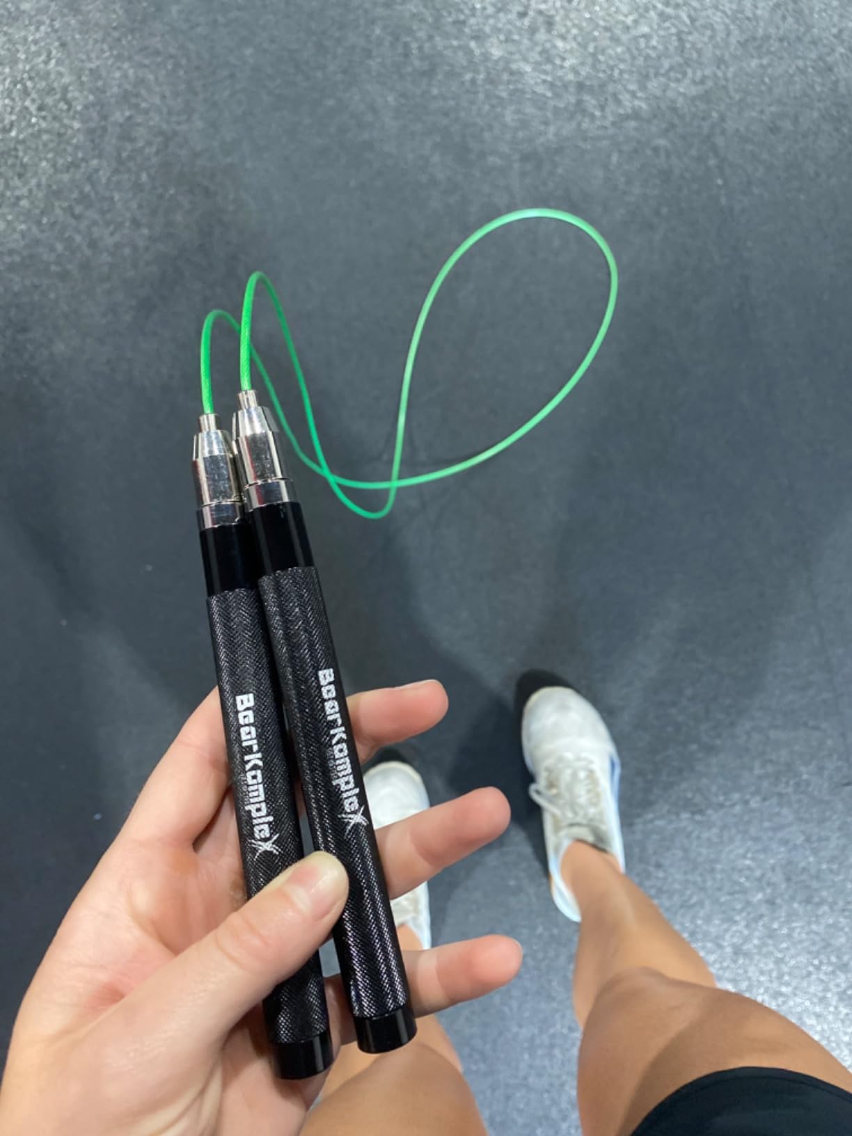 Bear KompleX Speed Jump Rope - Adjustable Tangle-Free Skipping Rope, Lightweight Handles, Smooth 360° Swivel Bearings, 2 Steel Cables, Free Carrying Case Customer Review Bear KompleX Speed Jump Rope - Adjustable Tangle-Free Skipping Rope, Lightweight Handles, Smooth 360° Swivel Bearings, 2 Steel Cables, Free Carrying Case - Customer Photo 2