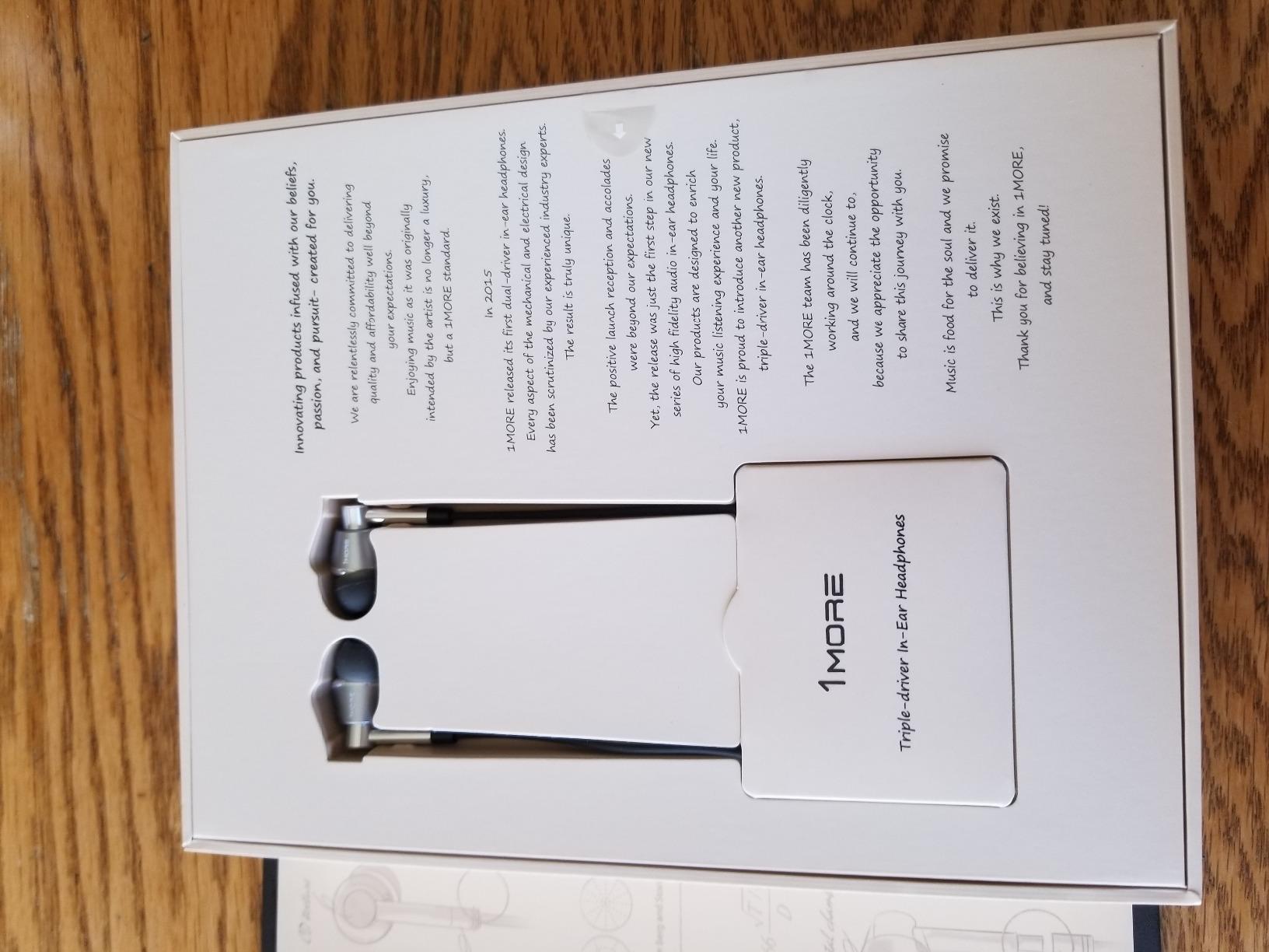 1MORE Triple Driver in-Ear Earphones Hi-Res Headphones with High Resolution, Bass Driven Sound, MEMS Mic, in-Line Remote, High Fidelity for Smartphones/PC/Tablet - Gold - Customer Photo 1