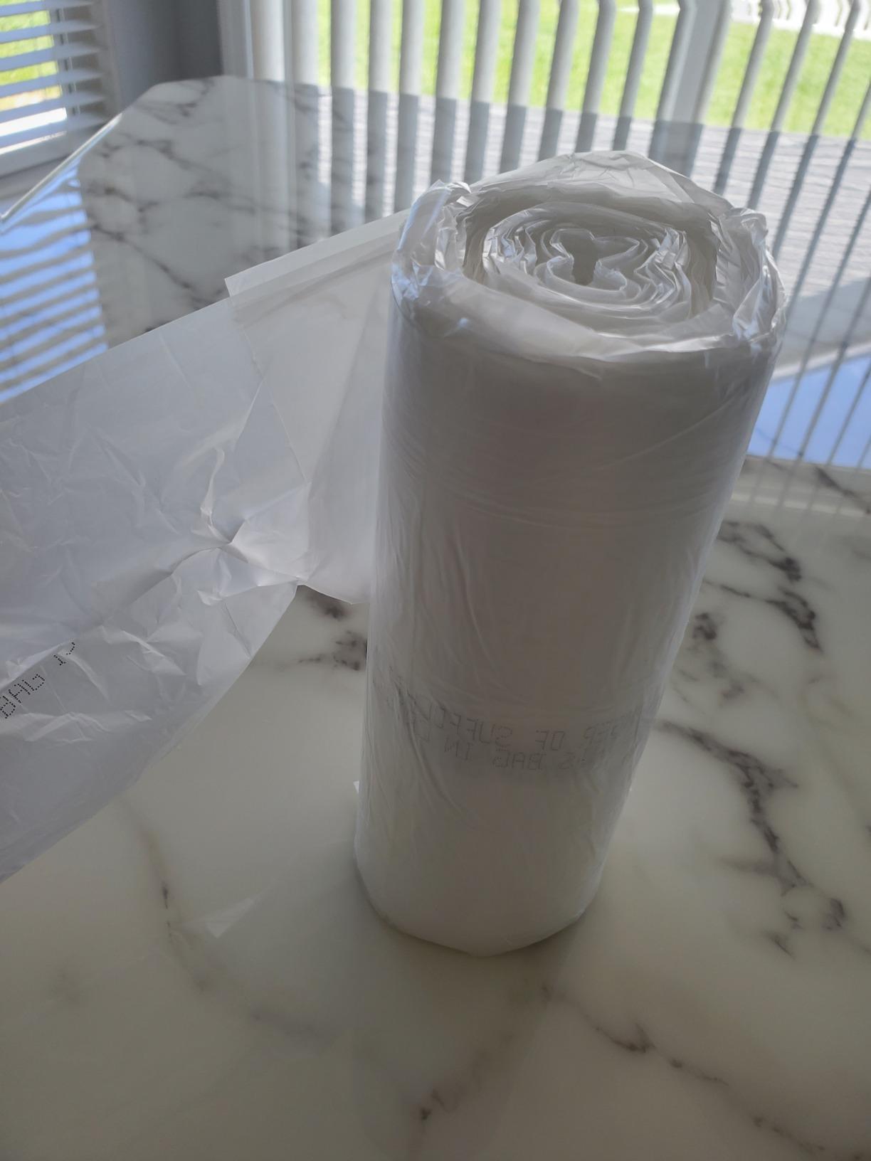 Kirkland Signature 13 Gallon 200 Ct Carton 100% recyclable Heavy Duty Drawstring Kitchen Trash Bags - Customer Photo 2