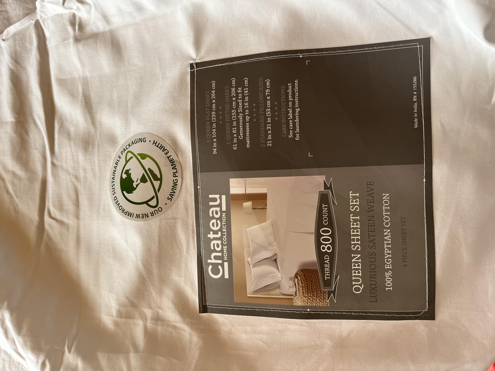 CHATEAU HOME COLLECTION 100% Egyptian Cotton Sheets Queen Size Bed Set, 15 CHATEAU HOME COLLECTION 100% Egyptian Cotton Sheets Queen Size Bed Set, 15