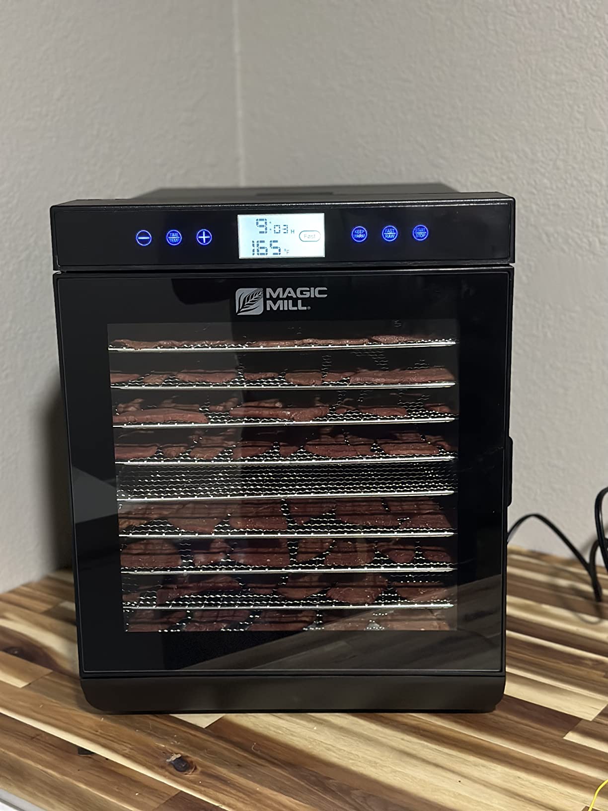 Magic Mill Premium Food Dehydrator Machine (15 Extra-Large Stainless Steel Trays) 800W Dryer for Beef Jerky, Fruits, Vegetables, Dog Treats, 48 Hour Digital Timer - 95°-167° Temperature Control - Customer Photo 2