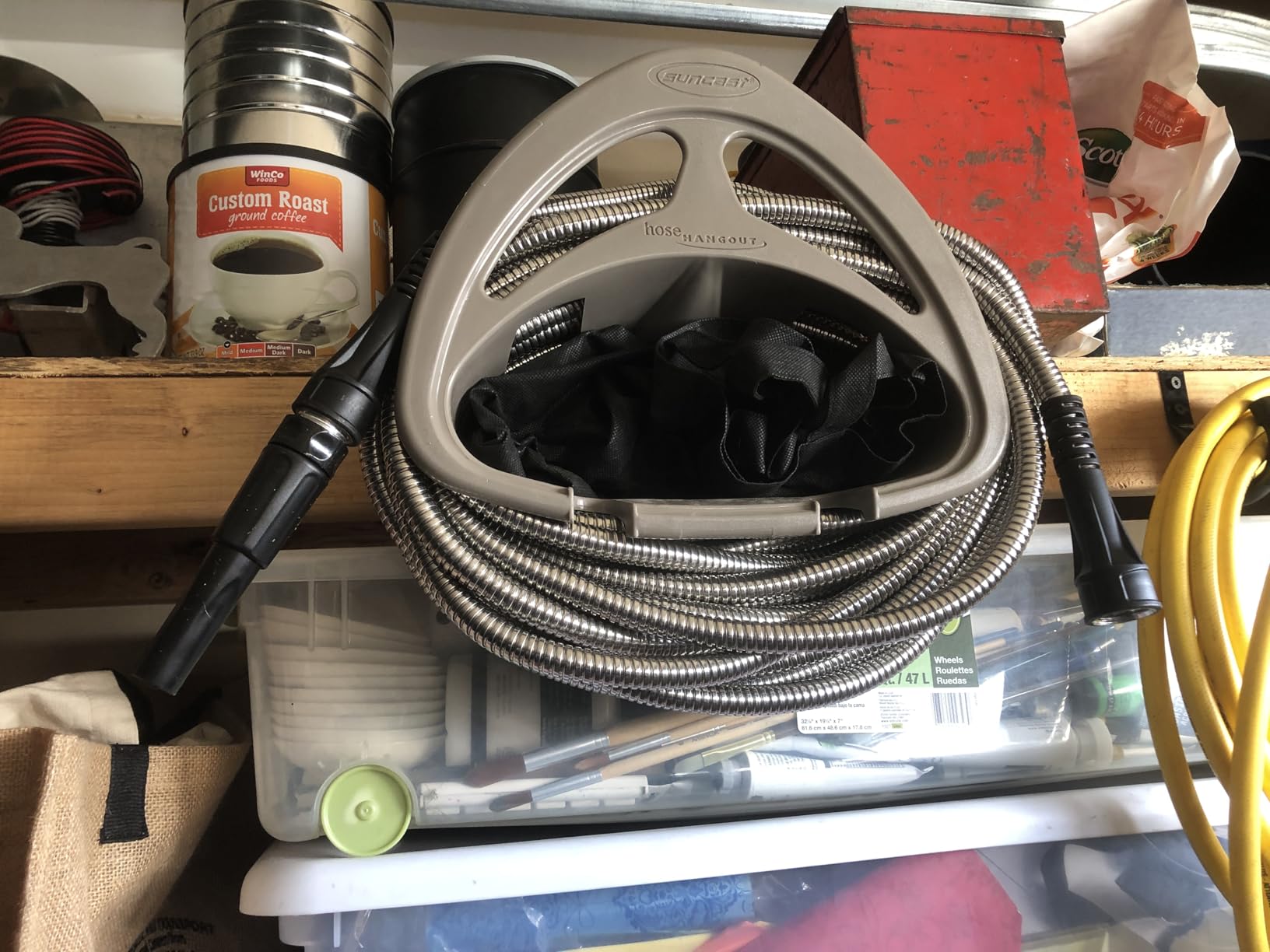 BIONIC STEEL 50 Ft Metal Garden Hose with Sprayer Nozzle, Non Kinking Designed Stainless Steel Heavy Duty Water Hose 50Ft x 5/8 in. Ultra Flexible NON Expandable for Uninterrupted Water Flow, 500 PSI - Customer Photo 1