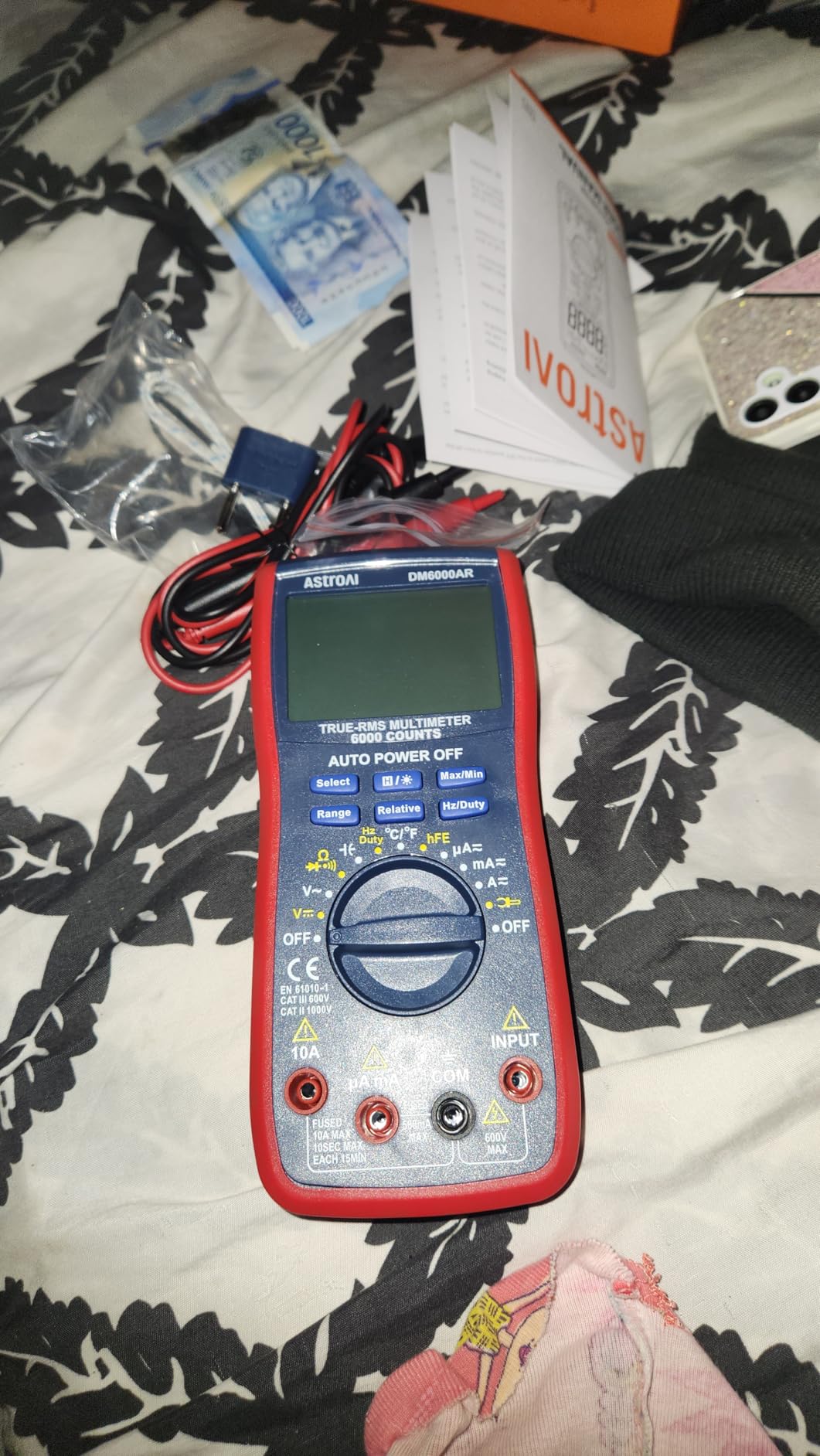 AstroAI Digital Multimeter and Analyzer TRMS 6000 Counts Volt Meter Ohmmeter Auto-Ranging Tester; Accurately Measures Voltage Current Resistance Diodes Continuity Duty-Cycle Capacitance Temperature - Customer Photo 2