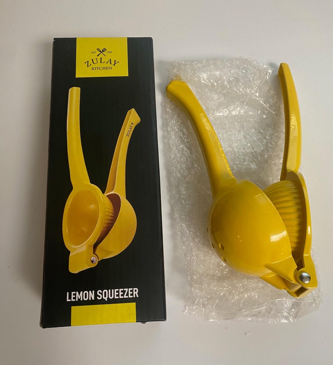 Zulay Kitchen Metal Lemon Squeezer - Handheld Lemon Juicer Squeezer - Easy to Use Citrus Juicer - Manual Press for Extracting the Most Juice Possible - Extracts Every Last Drop Customer Review Zulay Kitchen Metal Lemon Squeezer - Handheld Lemon Juicer Squeezer - Easy to Use Citrus Juicer - Manual Press for Extracting the Most Juice Possible - Extracts Every Last Drop - Customer Photo 2