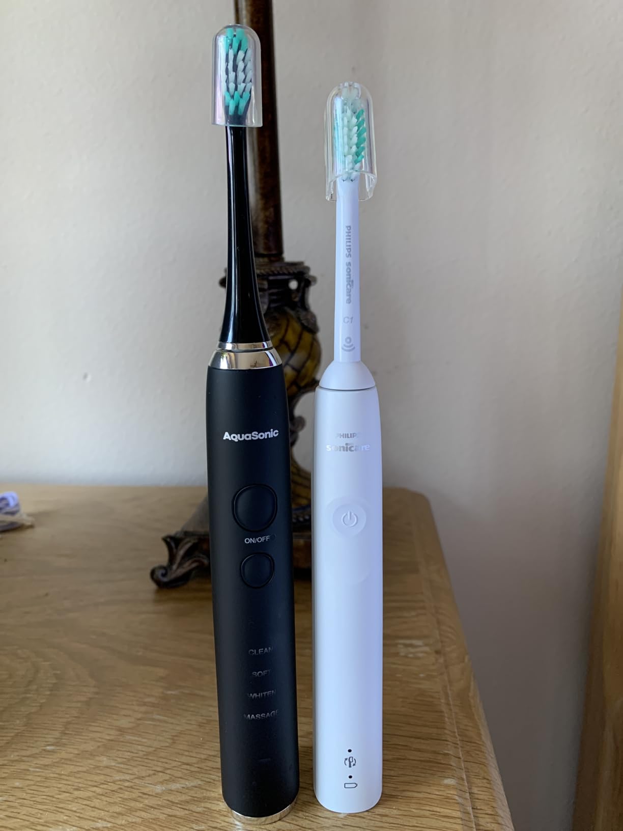 Aquasonic Black Series Ultra Whitening Toothbrush – ADA Accepted Electric Toothbrush- 8 Brush Heads & Travel Case – 40,000 VPM Electric Motor & Wireless Charging - 4 Modes w Smart Timer - Customer Photo 1